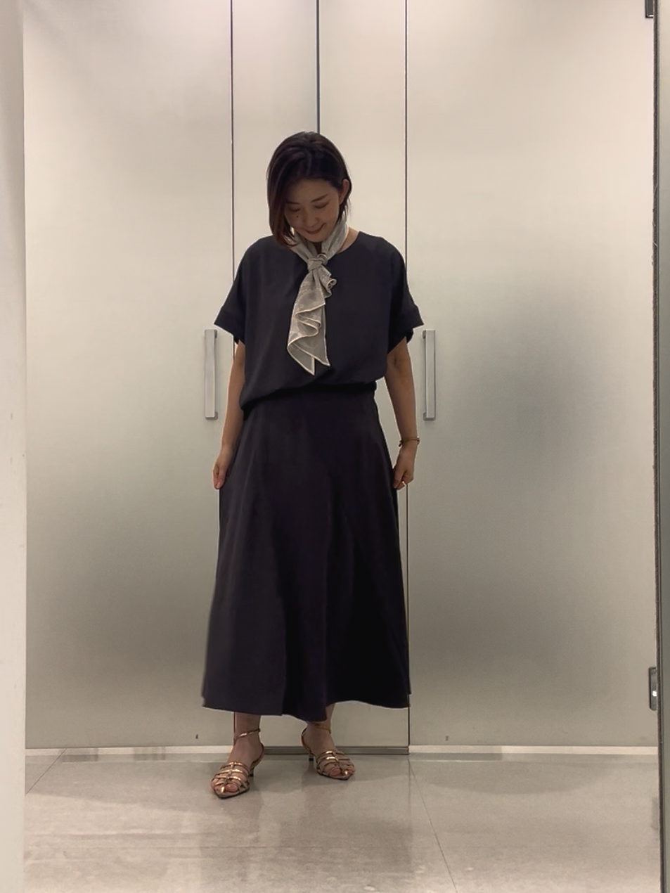 まどかさんの「UNTITLED｜【セットアップ可/UVカット/前後2WAY】リラクシーフレンチスリーブブラウス」を使ったコーディネート