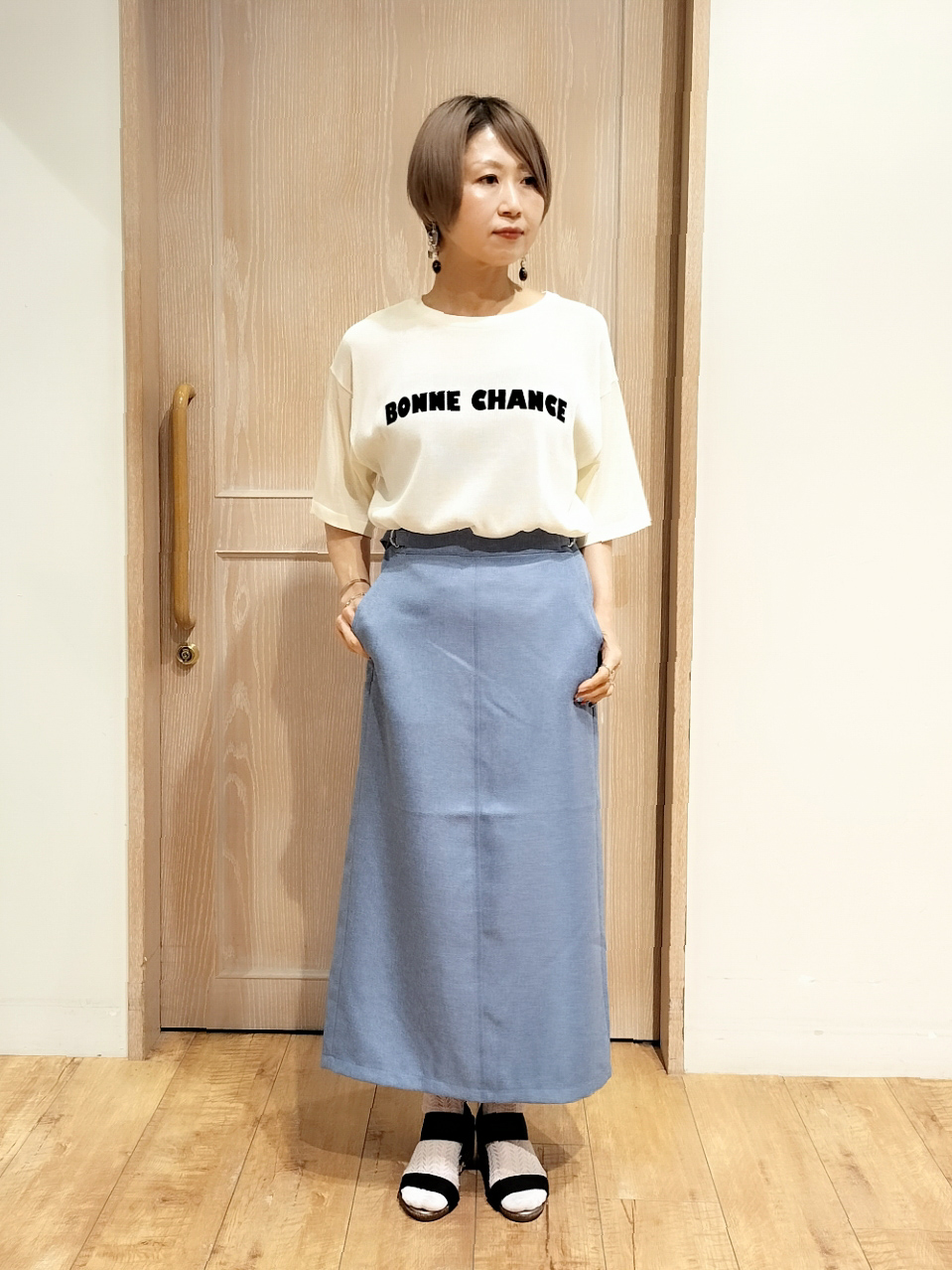 YUKIさんの「SHOO･LA･RUE｜【S-LL】軽やかな シアーライトブルゾン」を使ったコーディネート