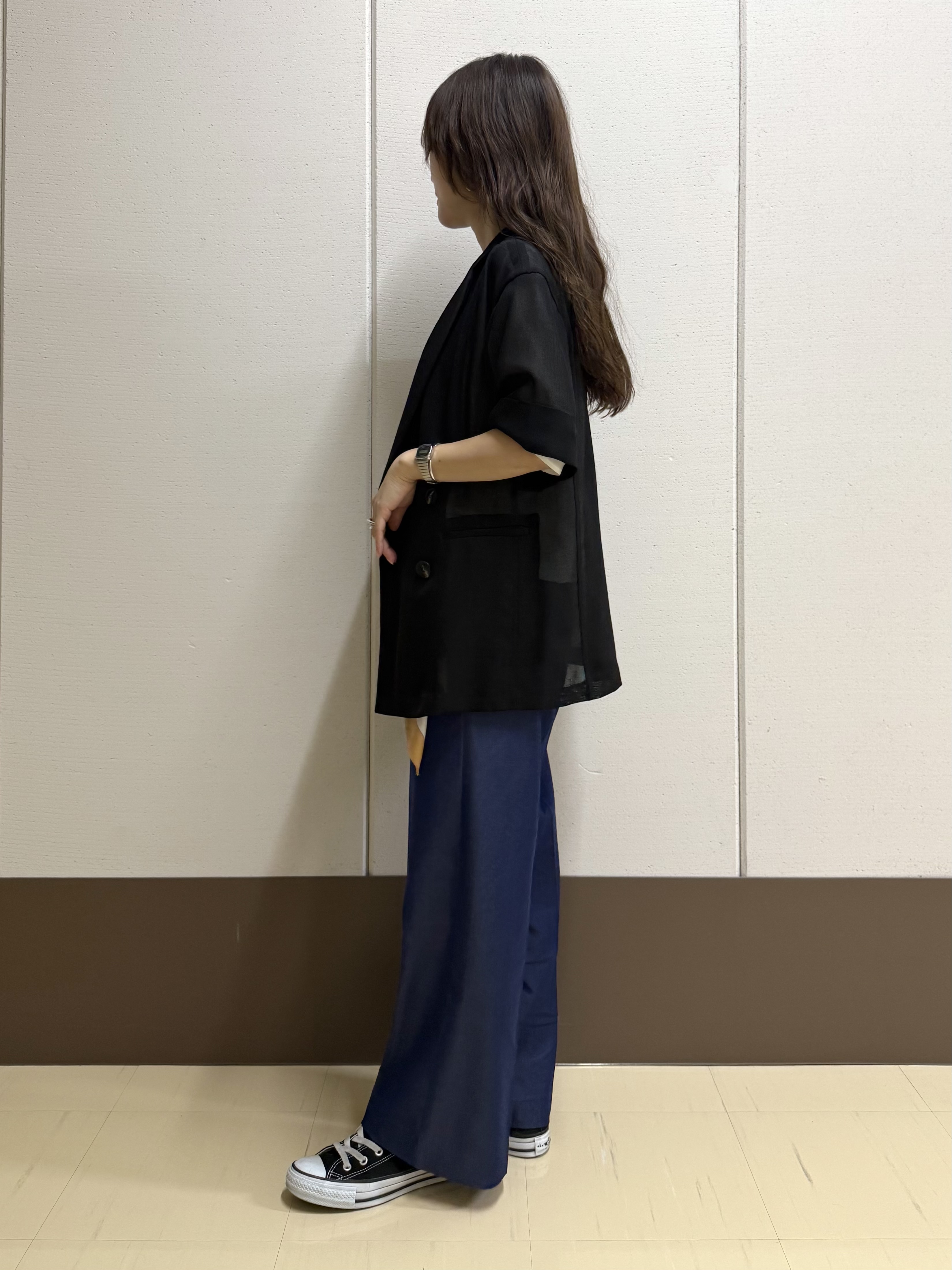 mamiさんの「INDIVI｜【洗える／2WAY／裾ドロスト付き】 ドルマンスリーブチュニックトップス」を使ったコーディネート
