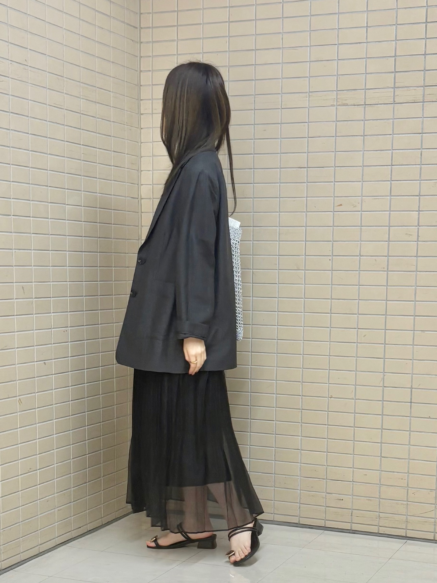 kyokaさんの「UNTITLED｜◆【程よいシアー感/洗える】エアリーバイオジャケット」を使ったコーディネート