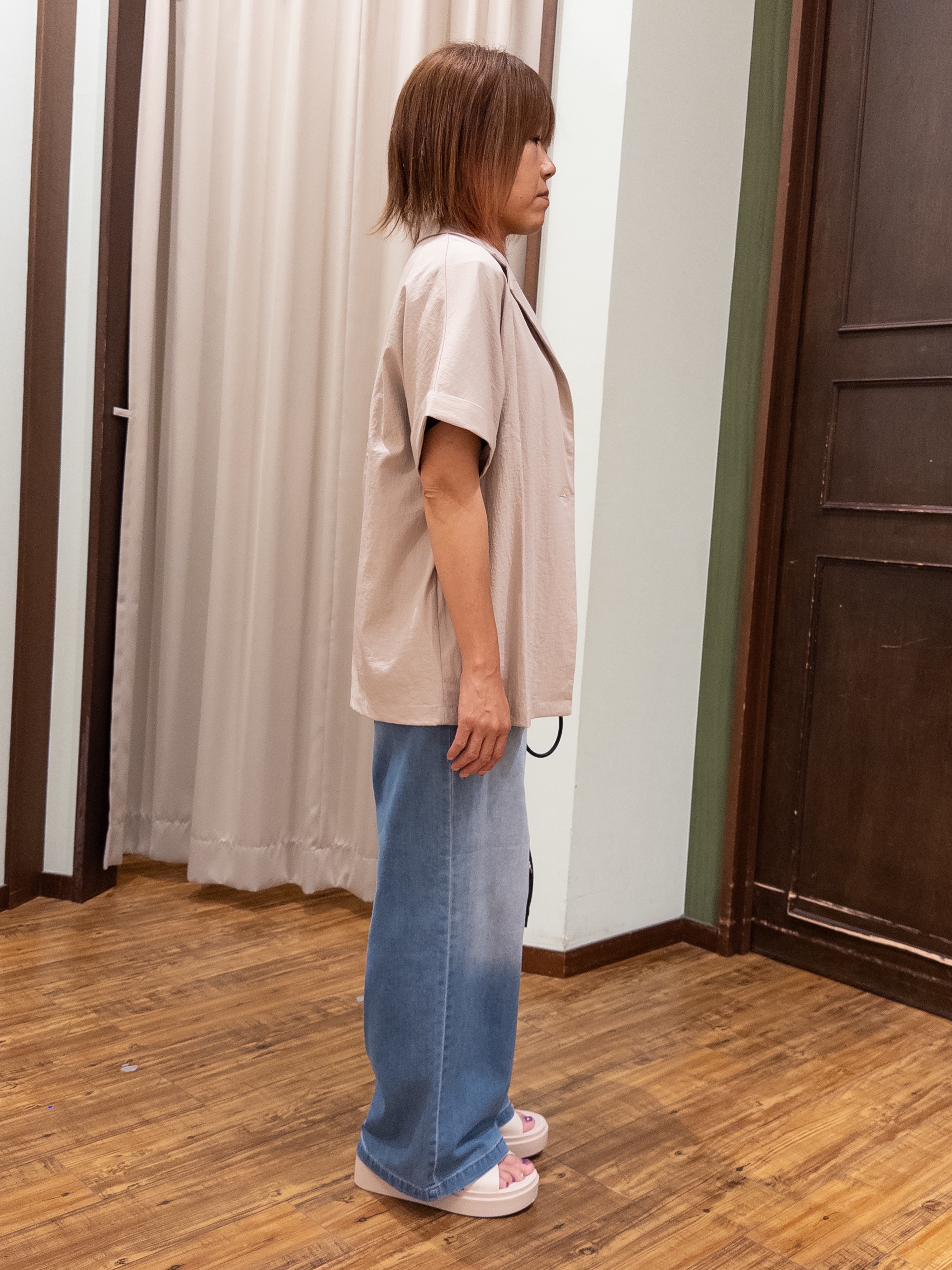 みかりん さんの「SHOO･LA･RUE｜【高レビュー/洗濯機可/セットアップ可】軽凛(かろりん) 半袖ジャケット」を使ったコーディネート