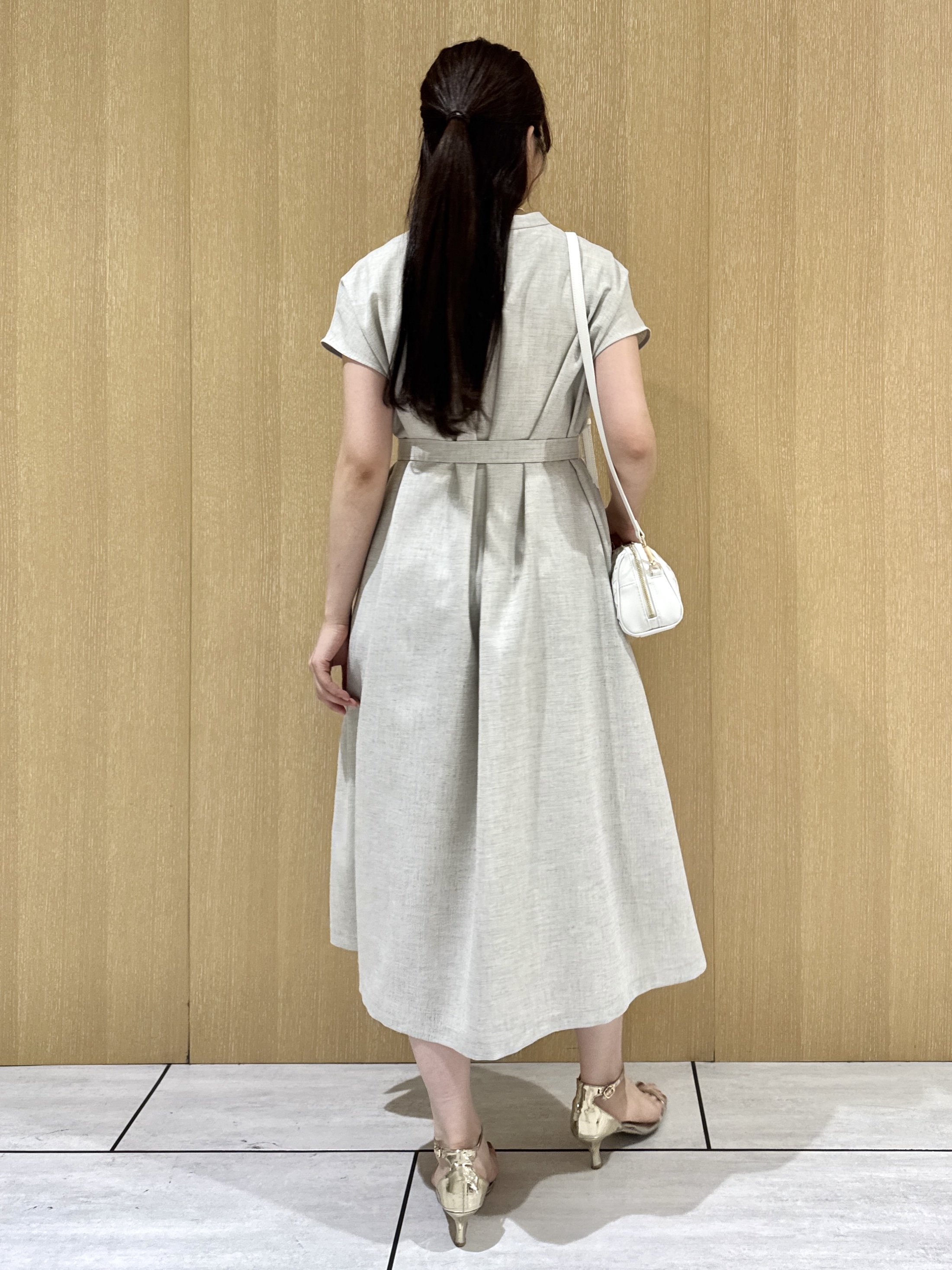 nanaさんの「UNTITLED｜【UV/接触冷感/遮熱/通気性】スラブバンドカラーワンピース」を使ったコーディネート