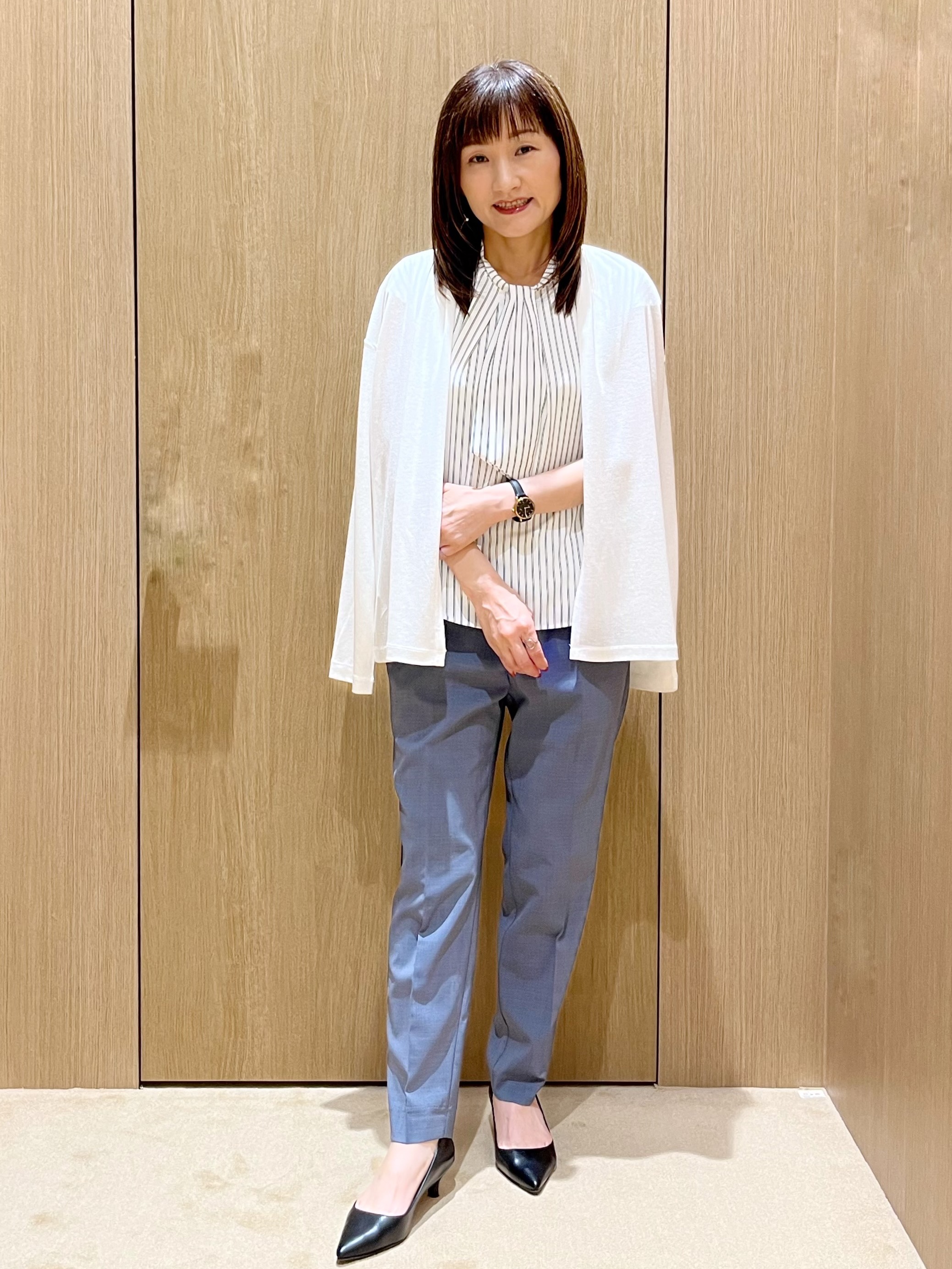 yukariさんの「OPAQUE.CLIP｜【UVケア】ひんやりカーディガン《接触冷感／洗濯機OK》」を使ったコーディネート