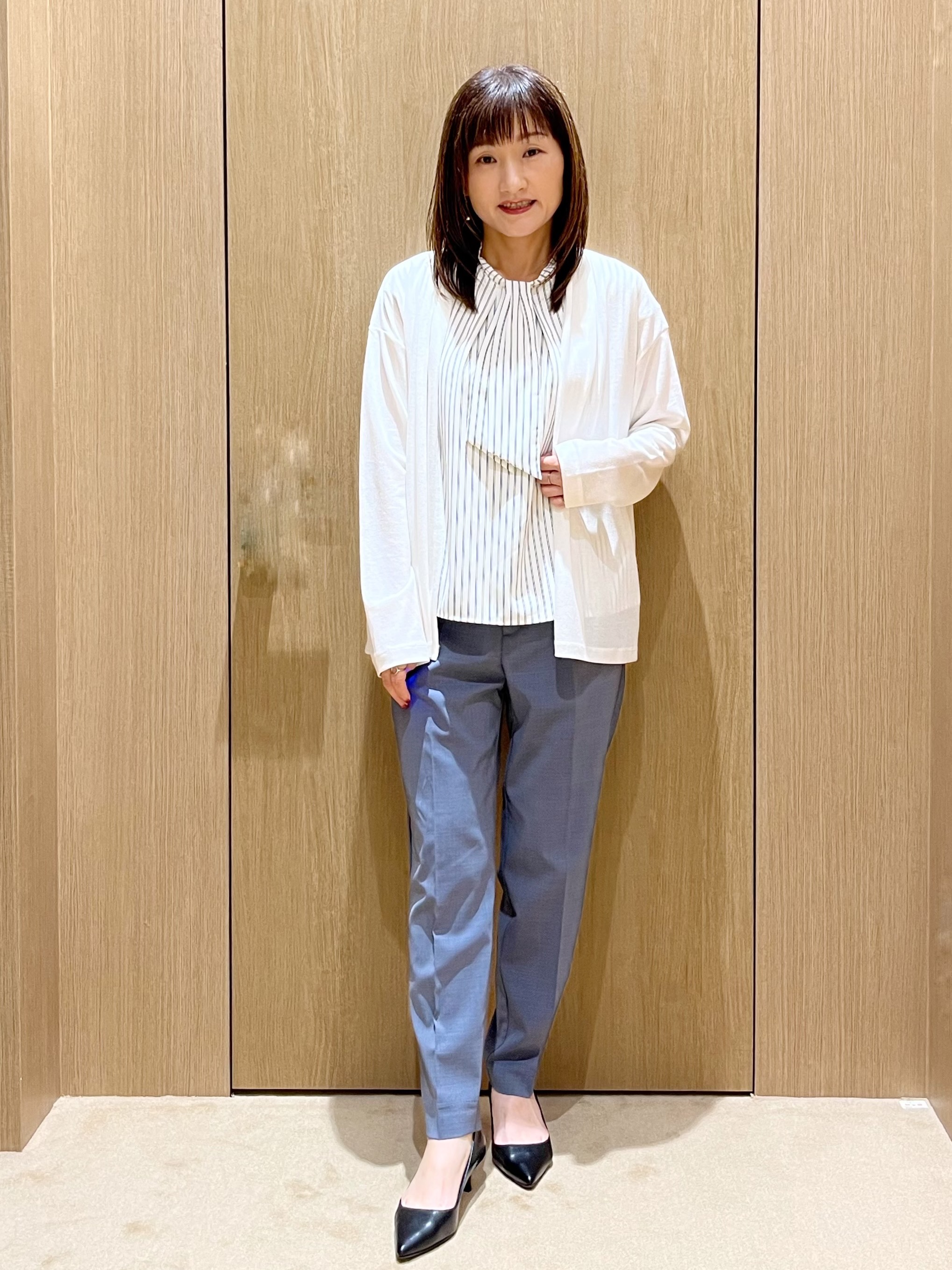 yukariさんの「OPAQUE.CLIP｜【UVケア】ひんやりカーディガン《接触冷感／洗濯機OK》」を使ったコーディネート