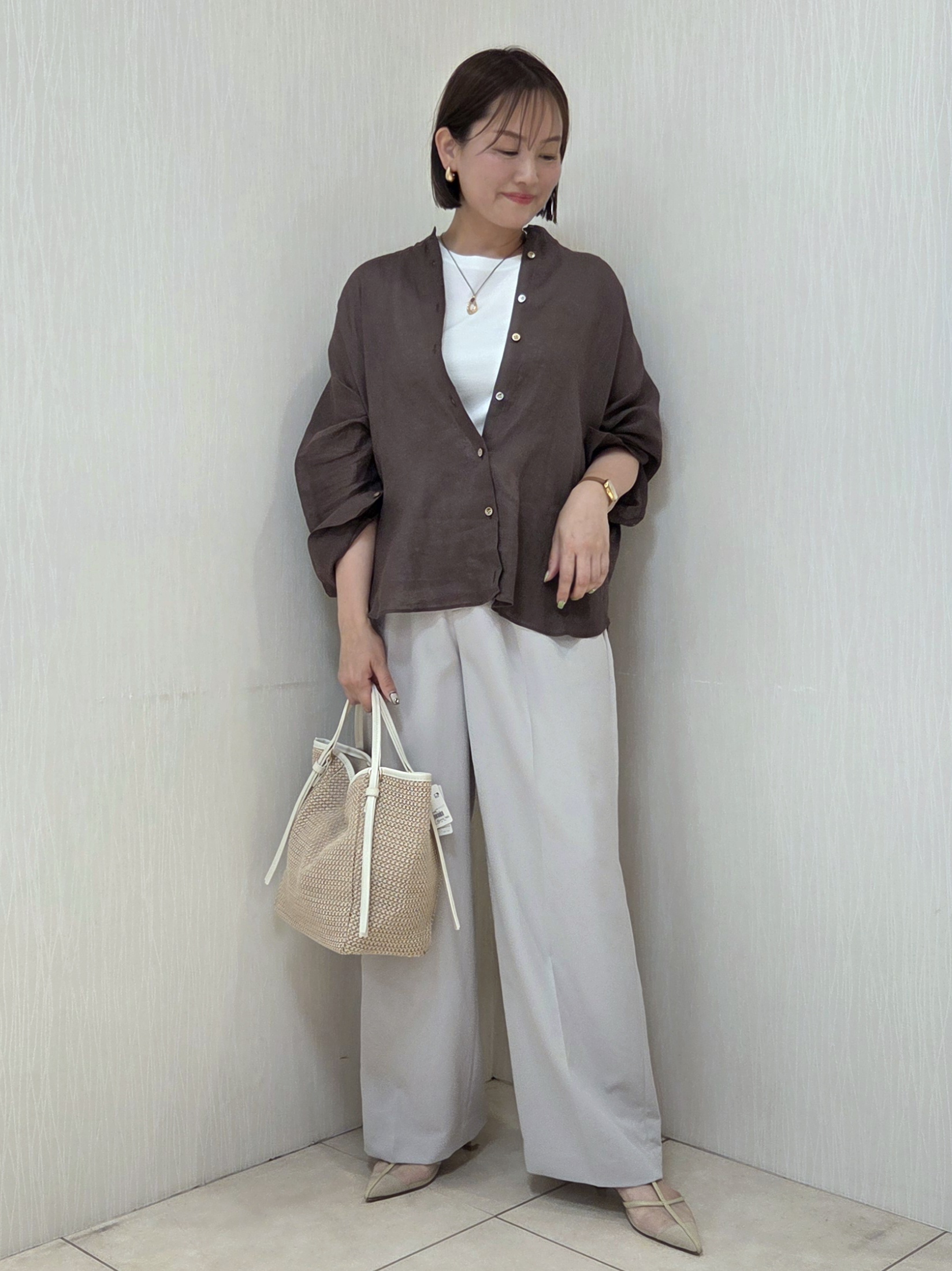 naokoさんの「UNTITLED｜【麻100】リネンドルマンシャツ」を使ったコーディネート