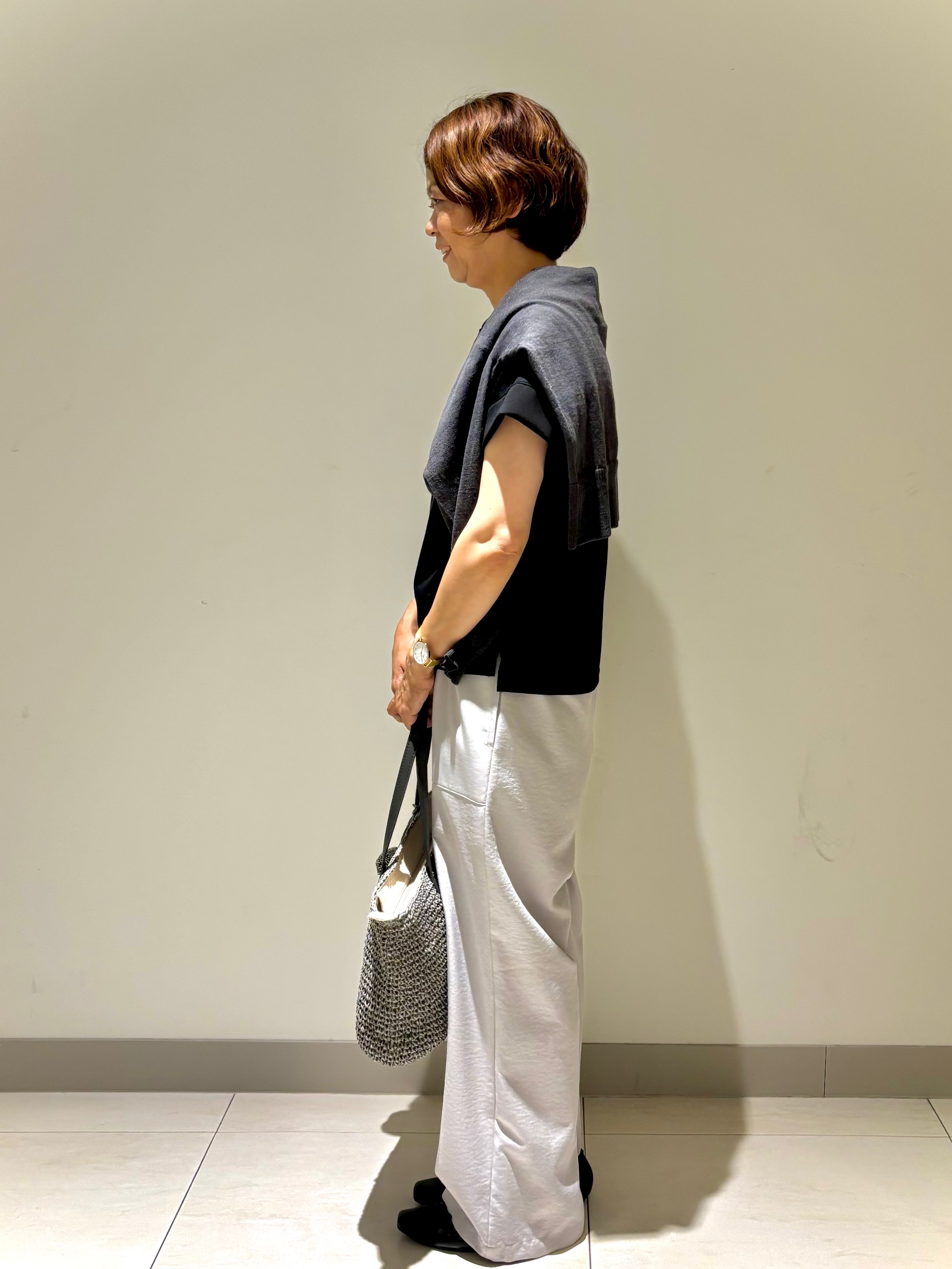 Haruさんの「Dessin｜【UVカット/接触冷感】美光沢カットソー」を使ったコーディネート