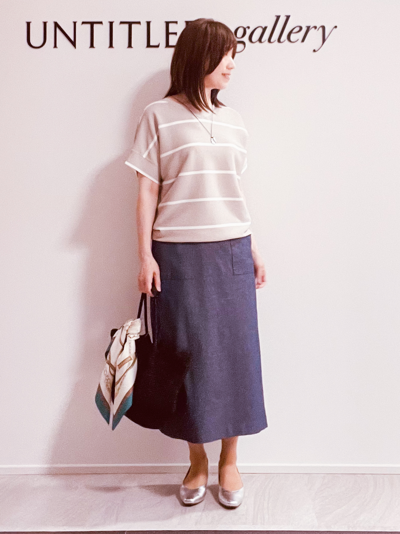 めいさんの「UNTITLED｜【11色展開/体型カバー】前後2WAYフレンチスリーブニット」を使ったコーディネート