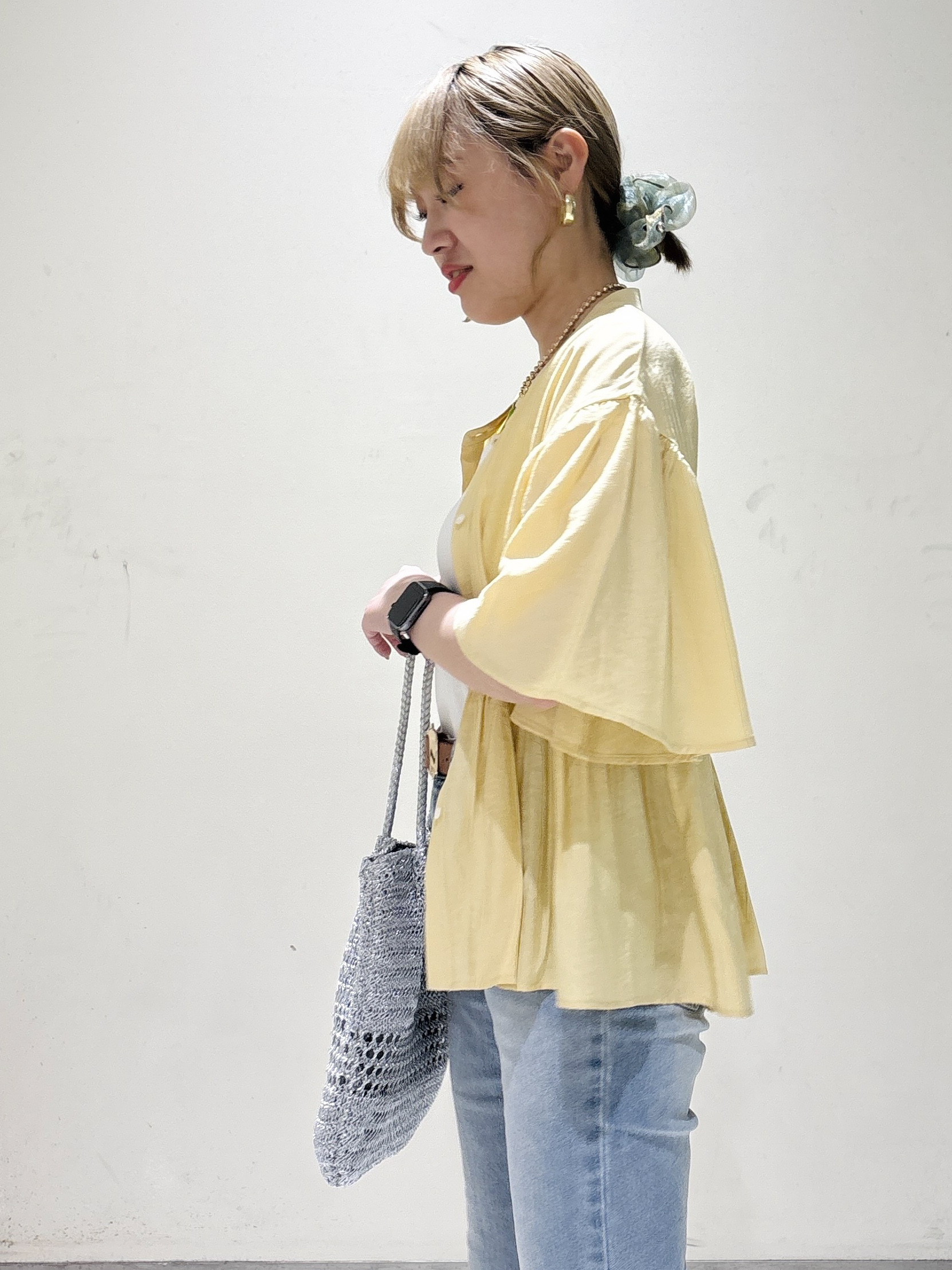 みきちぃさんの「OPAQUE.CLIP｜アシンメトリーペプラムブラウス【洗濯機OK】」を使ったコーディネート