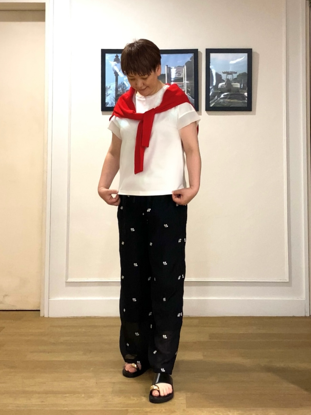 Hiroさんの「Dessin｜お守りカーディガン -ウォッシャブル-」を使ったコーディネート