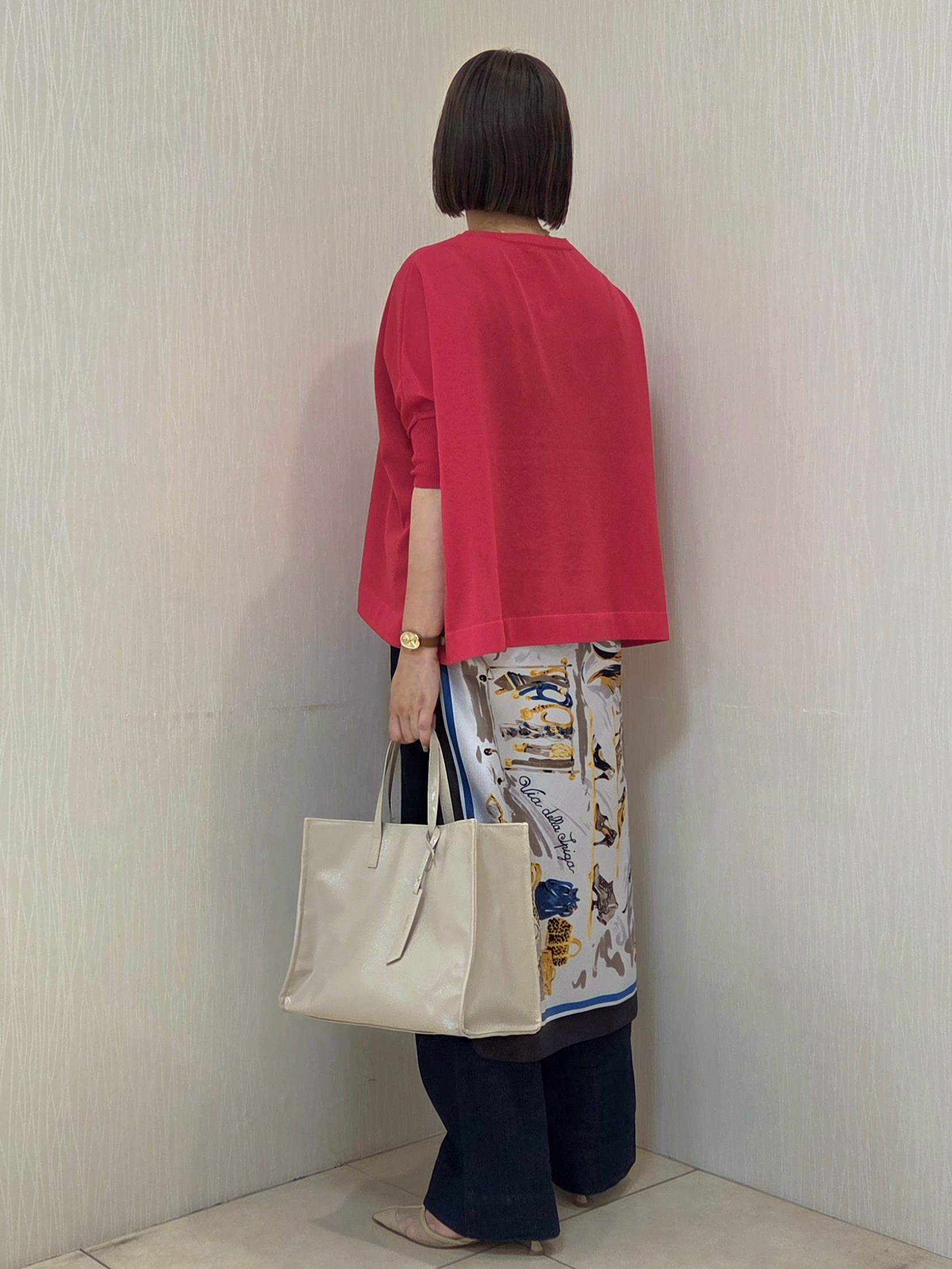 naokoさんの「UNTITLED｜【アンサンブル可/洗える】シアーレーヨンニット」を使ったコーディネート