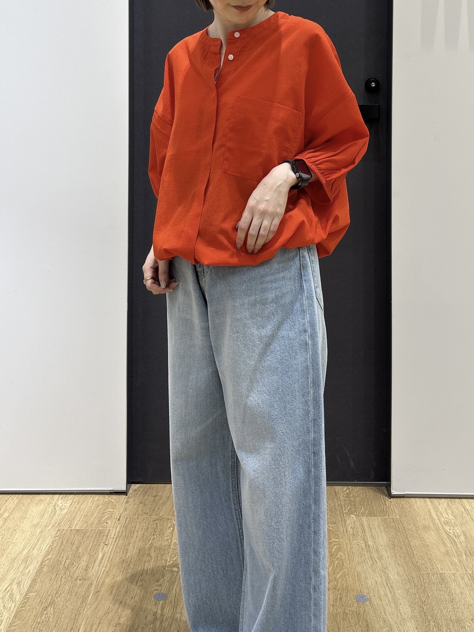risaさんの「Dessin｜【高通気/セットアップ可】ハーフスリーブドロストシャツブラウス」を使ったコーディネート