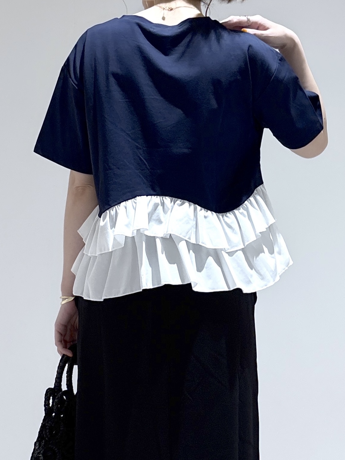 はなさんの「OPAQUE.CLIP｜裾フリルドッキングTシャツ【洗濯機OK】」を使ったコーディネート