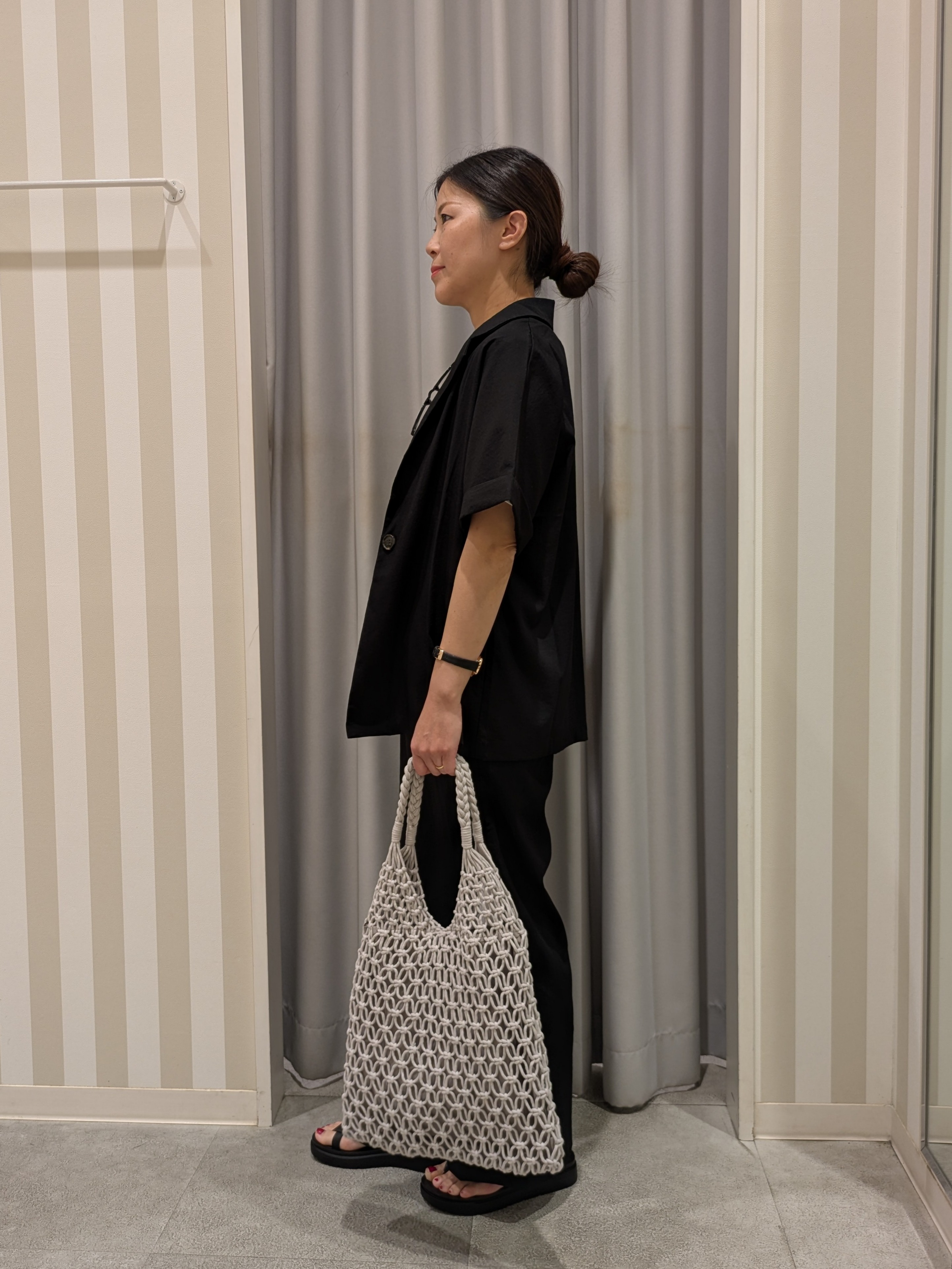 𝐂𝐡𝐢𝐢 &hearts;(ちー)さんの「SHOO･LA･RUE｜【高レビュー/洗濯機可/セットアップ可】軽凛(かろりん) 半袖ジャケット」を使ったコーディネート