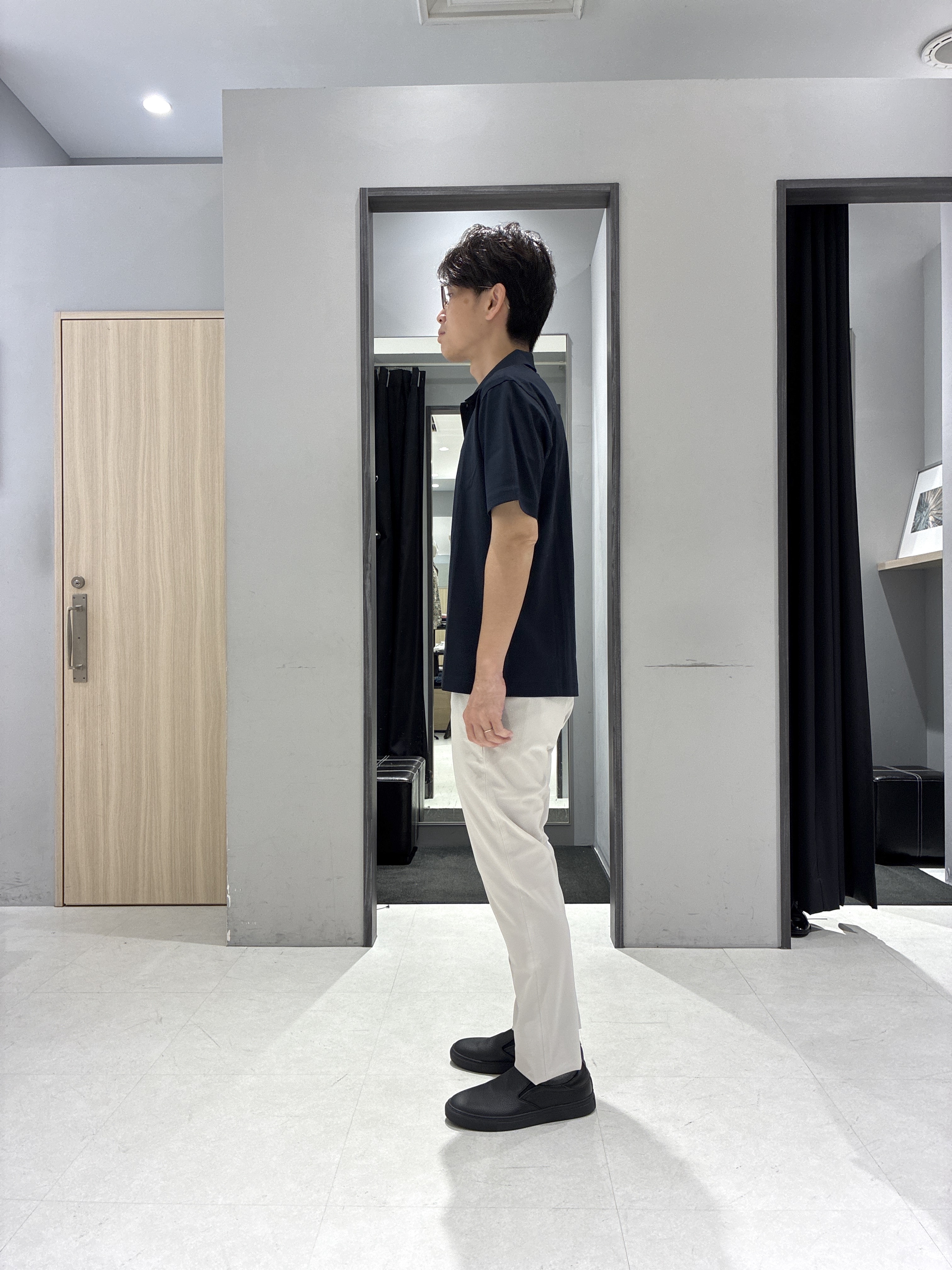 わいずみさんの「TAKEO KIKUCHI｜【接触冷感】アイスクリアコットン ワンポイント ポロシャツ」を使ったコーディネート