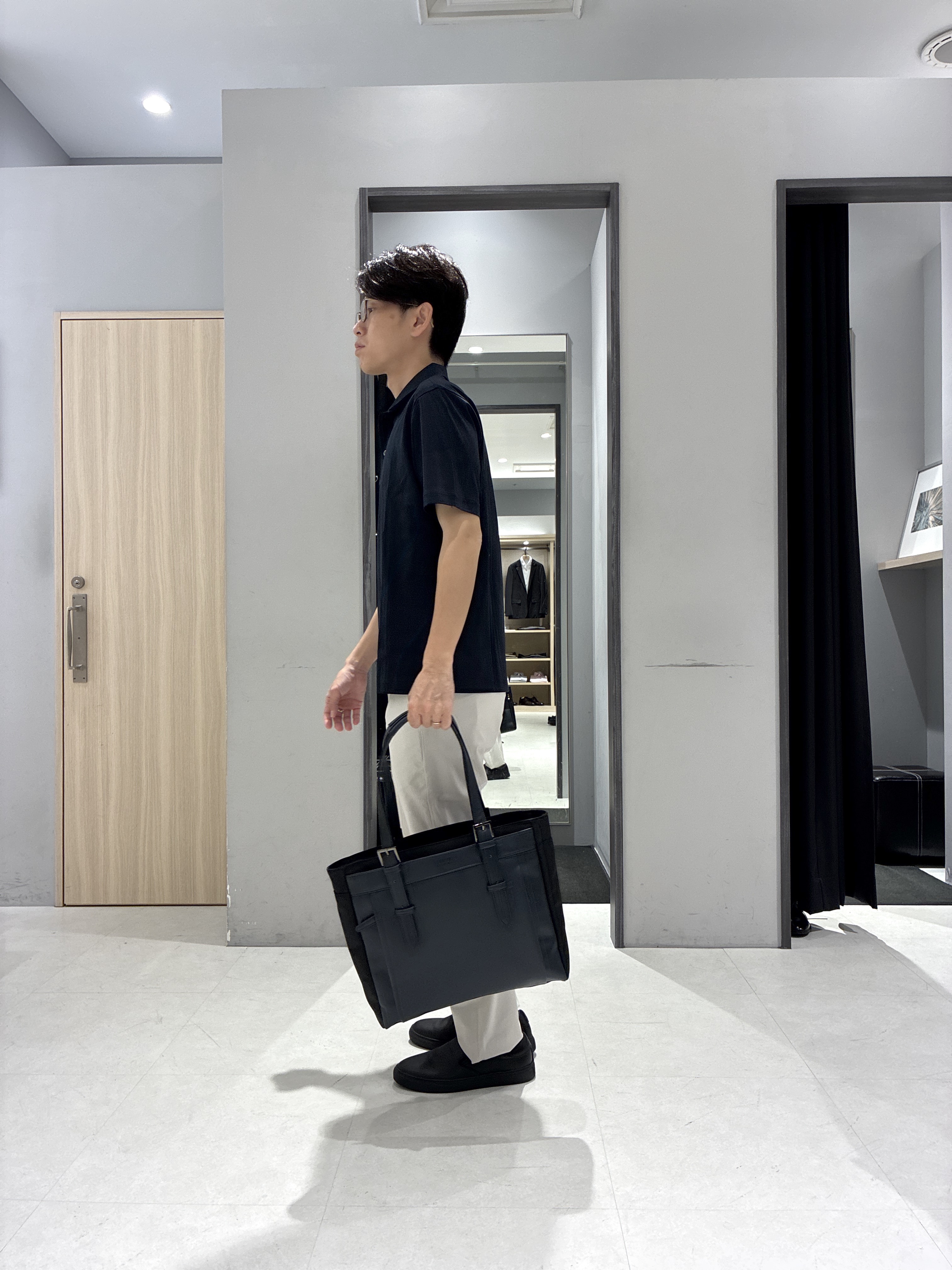 わいずみさんの「TAKEO KIKUCHI｜【接触冷感】アイスクリアコットン ワンポイント ポロシャツ」を使ったコーディネート
