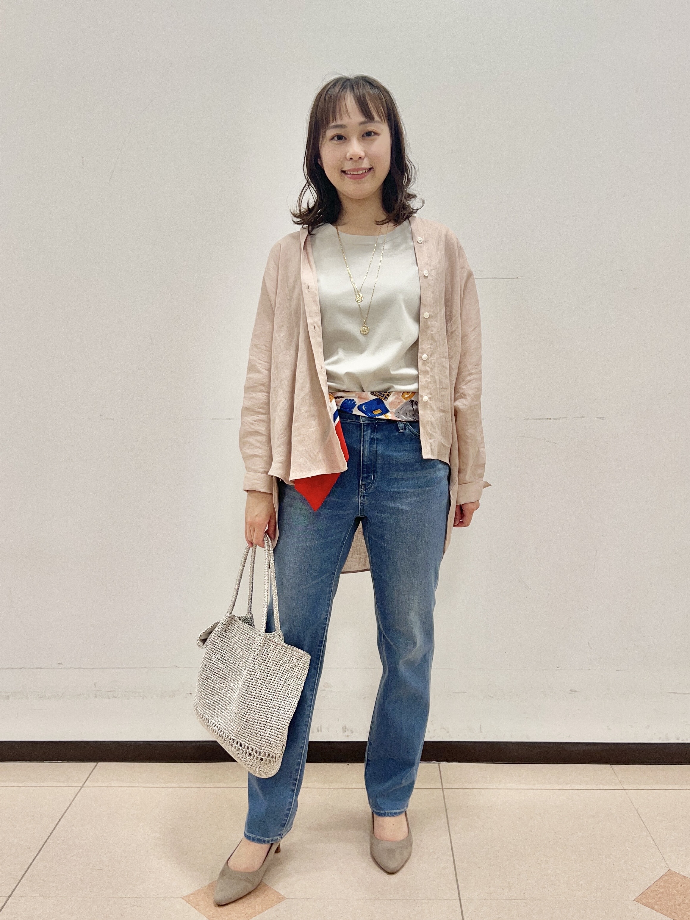 りおさんの「UNTITLED｜【麻100】リネンドルマンシャツ」を使ったコーディネート