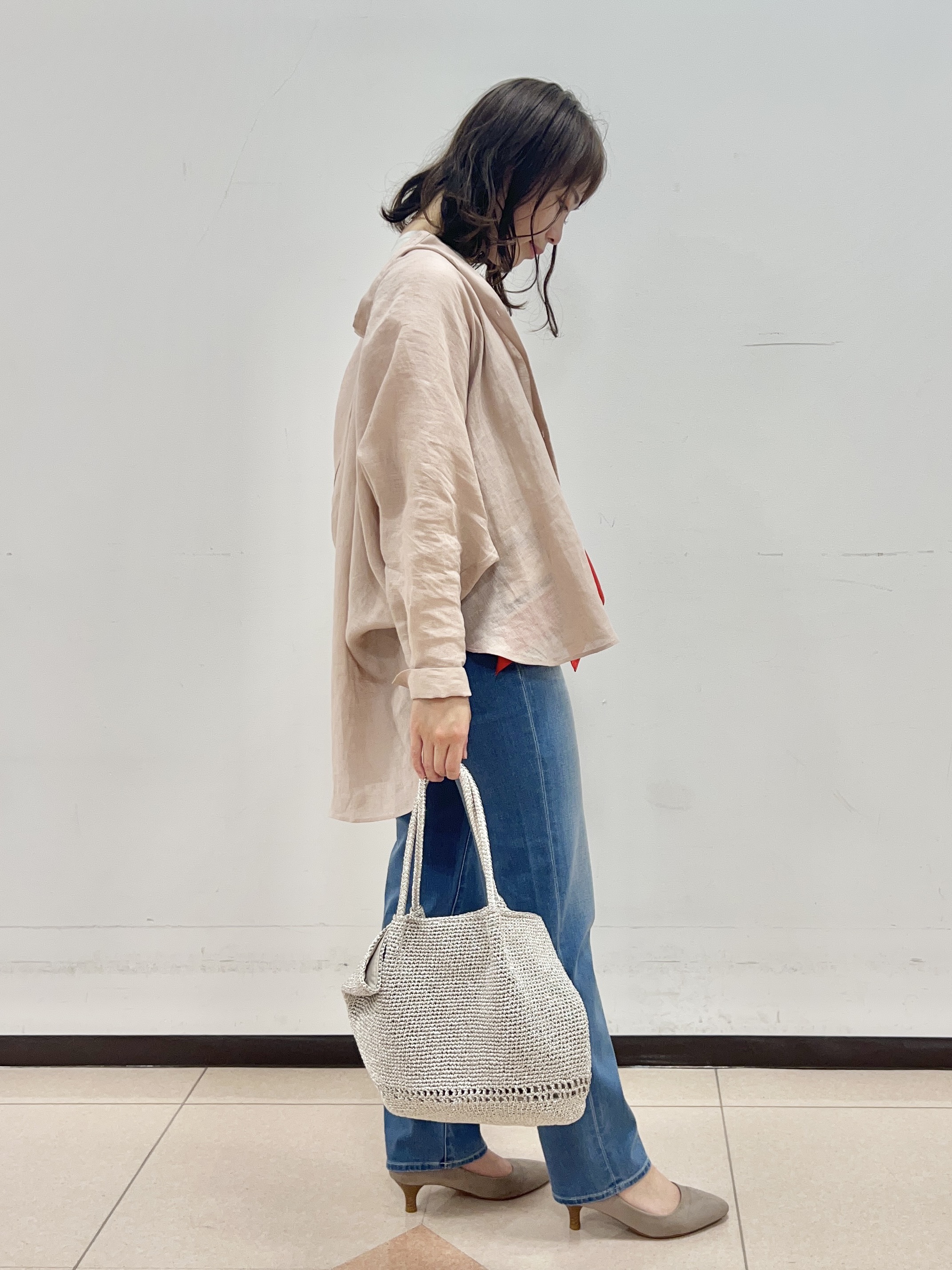りおさんの「UNTITLED｜【麻100】リネンドルマンシャツ」を使ったコーディネート