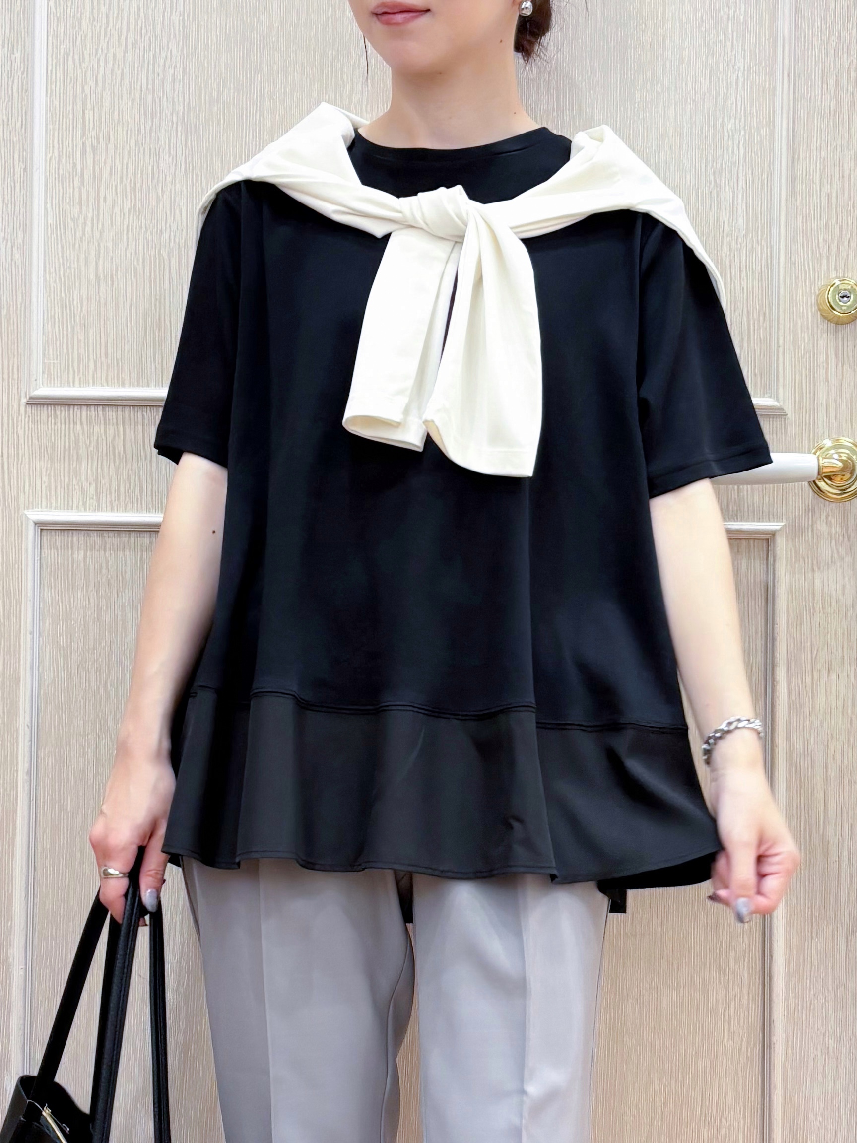 なみさんの「SHOO･LA･RUE｜【UV/S-LL】着ごこちなめらか カノコ編みカーディガン」を使ったコーディネート