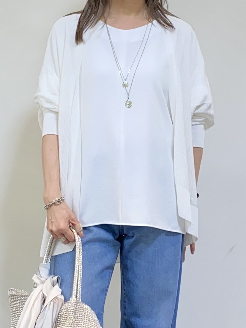 tomoさんの「UNTITLED｜【日除け・冷房対策に】コットンリネンカーディガン」を使ったコーディネート