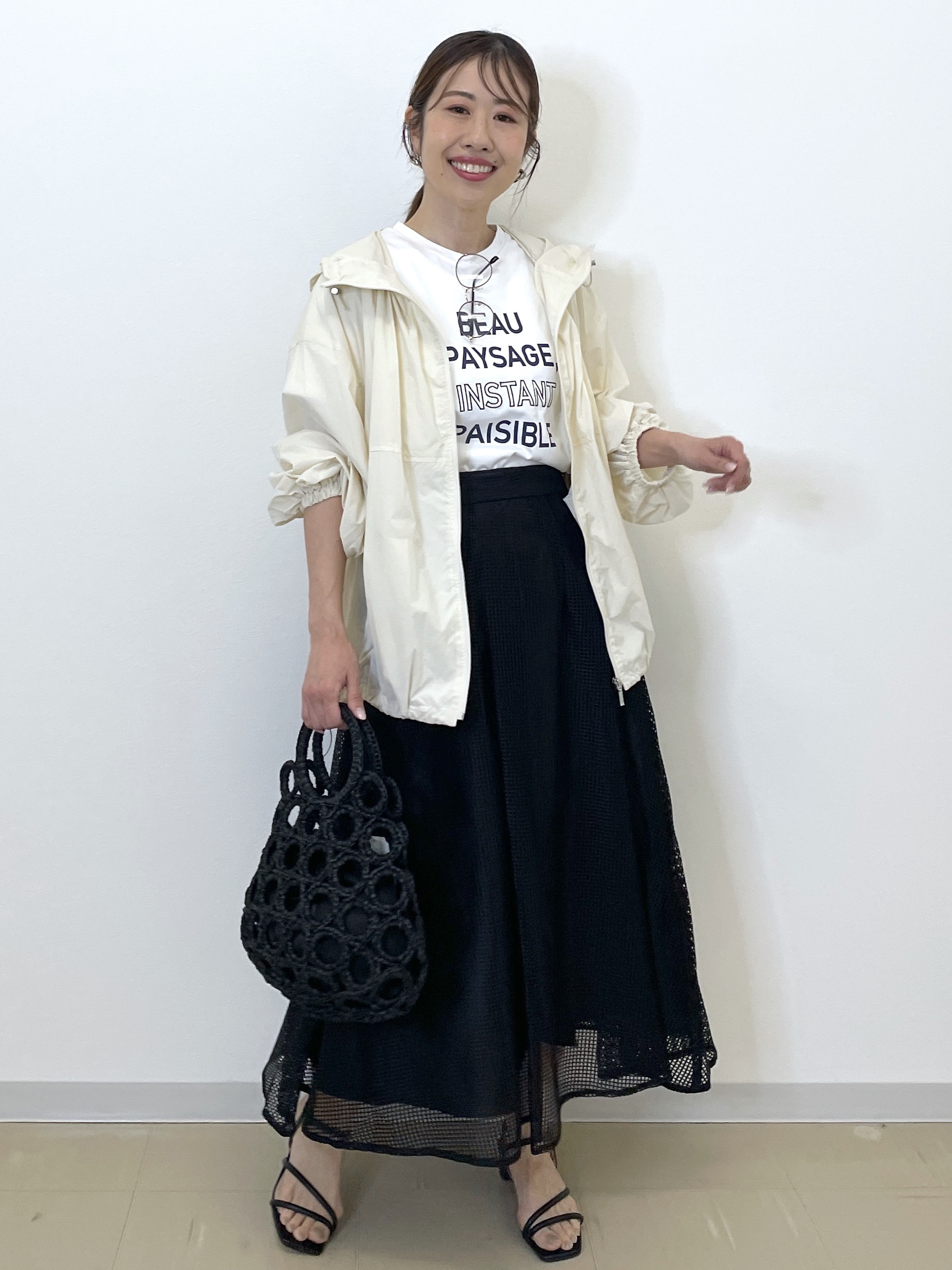 Akiさんの「OPAQUE.CLIP｜【UV／撥水】ライトフーディブルゾン《洗濯機OK》」を使ったコーディネート
