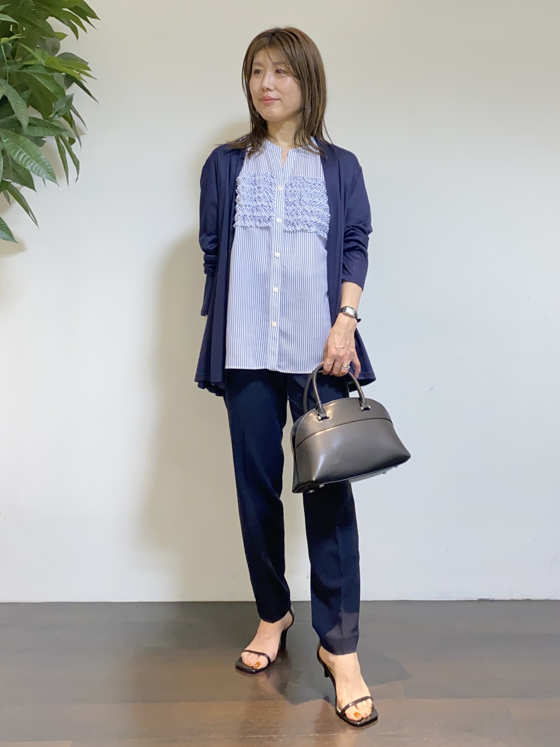 tomoさんの「UNTITLED｜【接触冷感/UVカット/遮熱機能】フライスジャージカーディガン」を使ったコーディネート