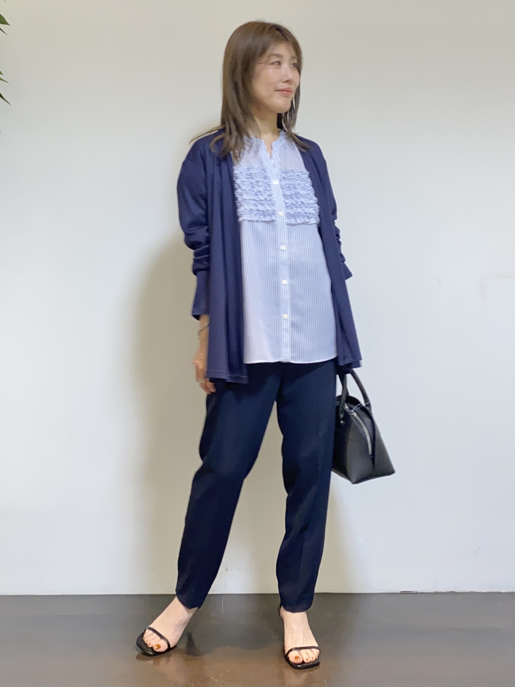 tomoさんの「UNTITLED｜【接触冷感/UVカット/遮熱機能】フライスジャージカーディガン」を使ったコーディネート