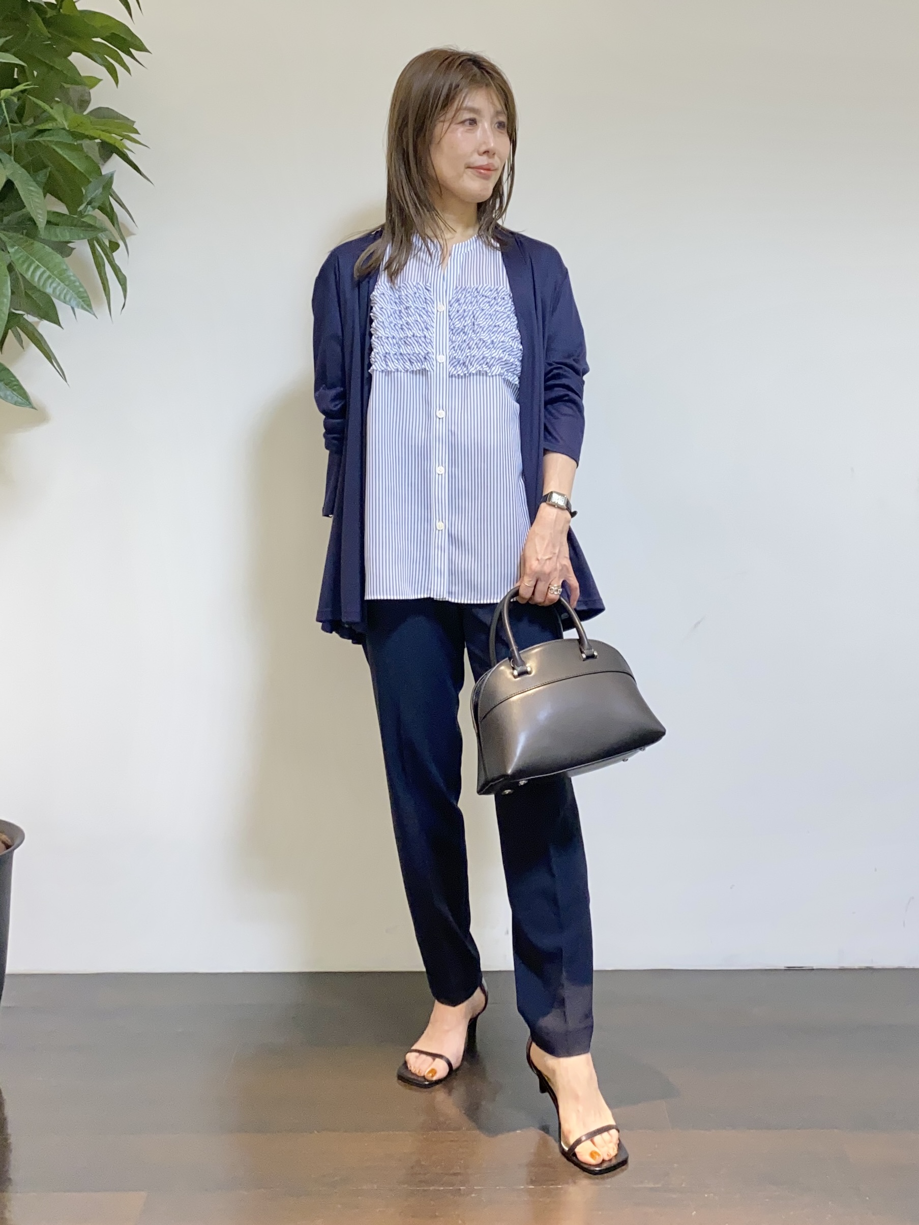 tomoさんの「UNTITLED｜【接触冷感/UVカット/遮熱機能】フライスジャージカーディガン」を使ったコーディネート