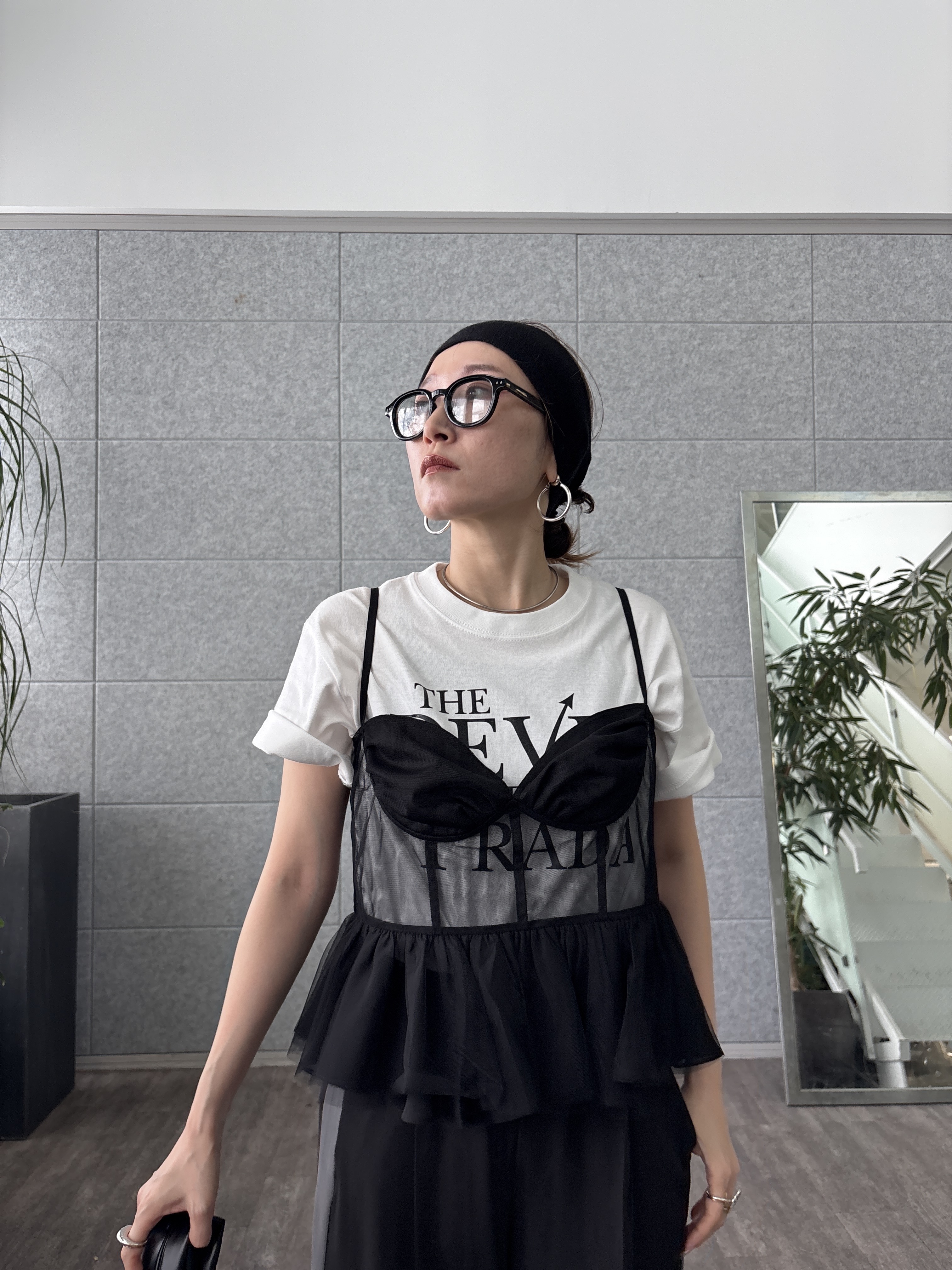 kotakiさんの「INDIVI｜タイポグラフィTシャツ【接触冷感】」を使ったコーディネート