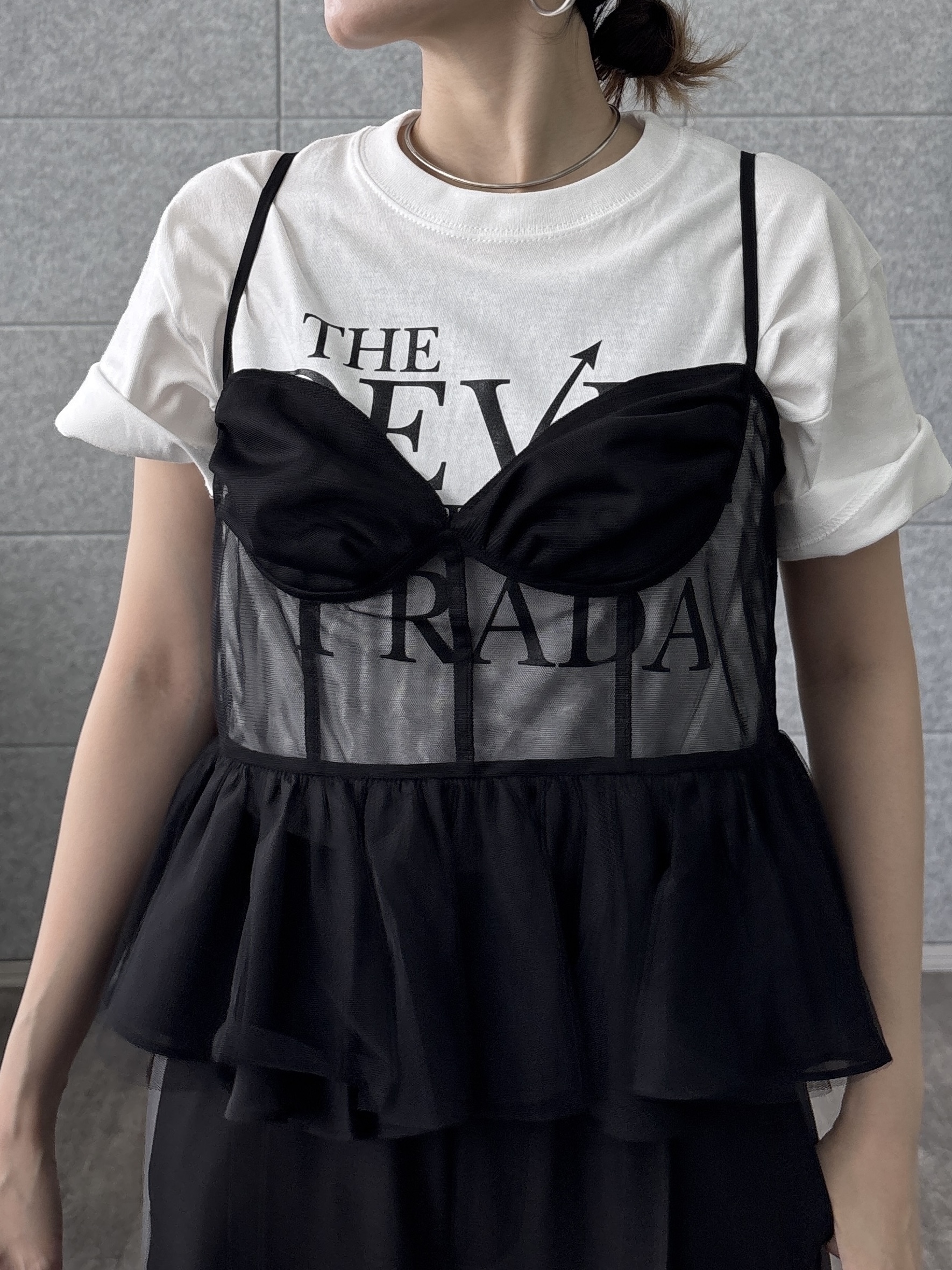 kotakiさんの「INDIVI｜タイポグラフィTシャツ【接触冷感】」を使ったコーディネート
