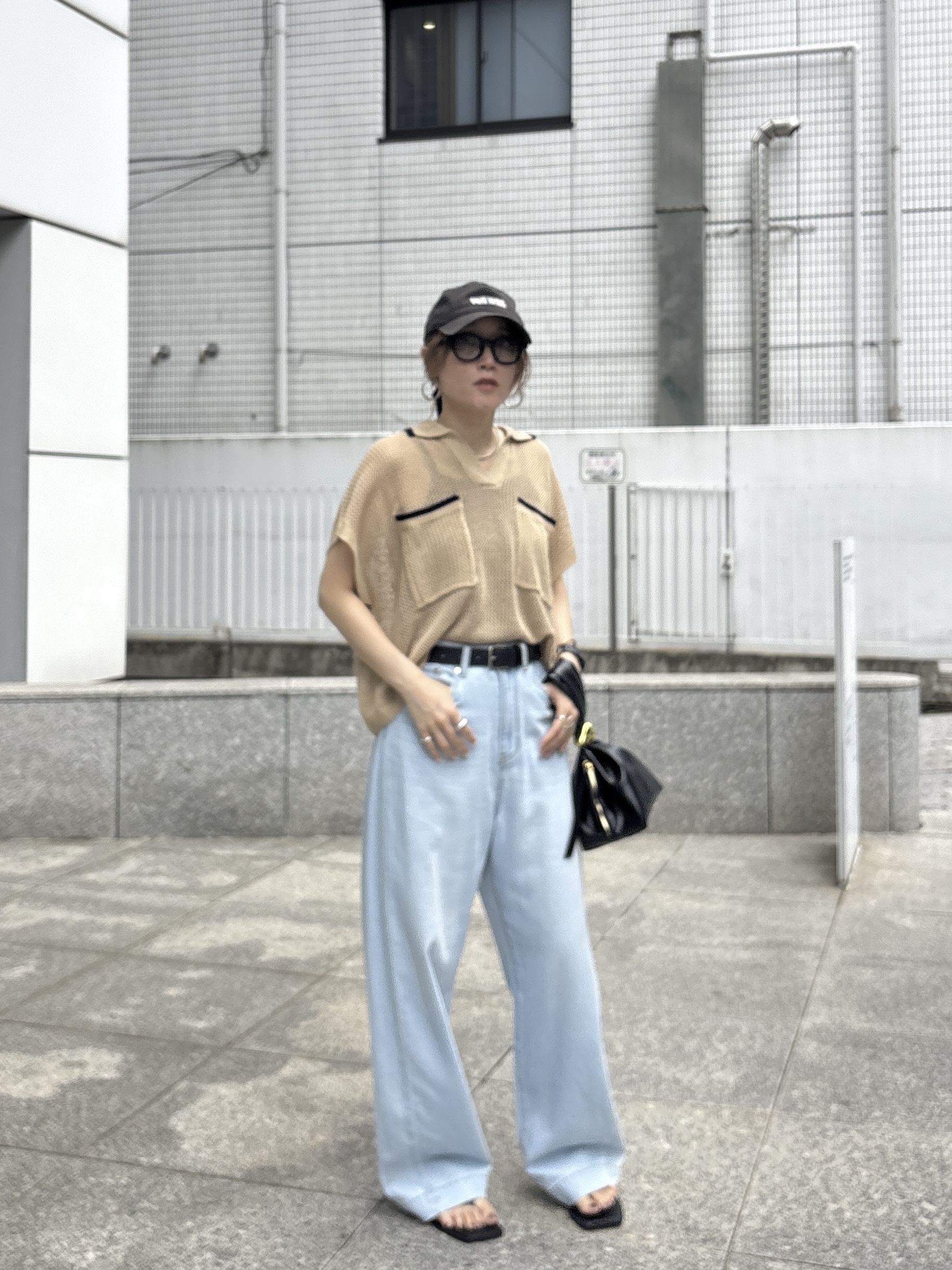 kotakiさんの「INDIVI｜メッシュポロドルマンニット」を使ったコーディネート