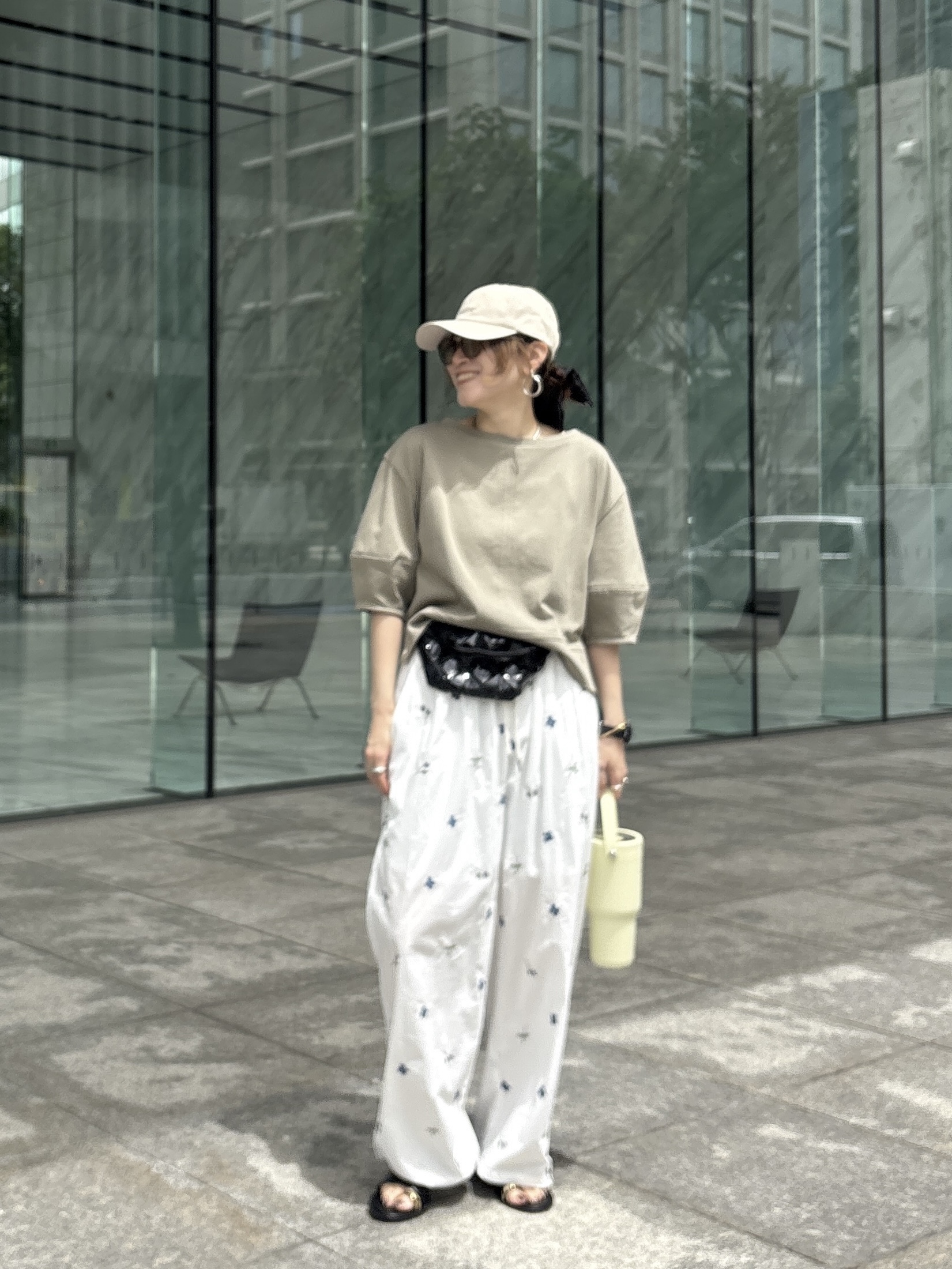 kotakiさんの「INDIVI｜ハーフスリーブフォルムカットソー【再入荷／マシンウォッシュ／接触冷感】」を使ったコーディネート