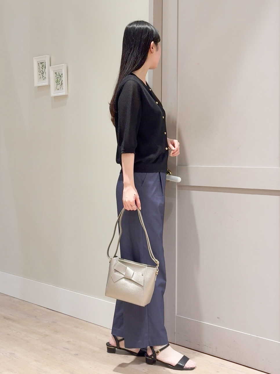 Mayuさんの「grove｜【洗える】透けない、大人のメッシュカーディガン」を使ったコーディネート