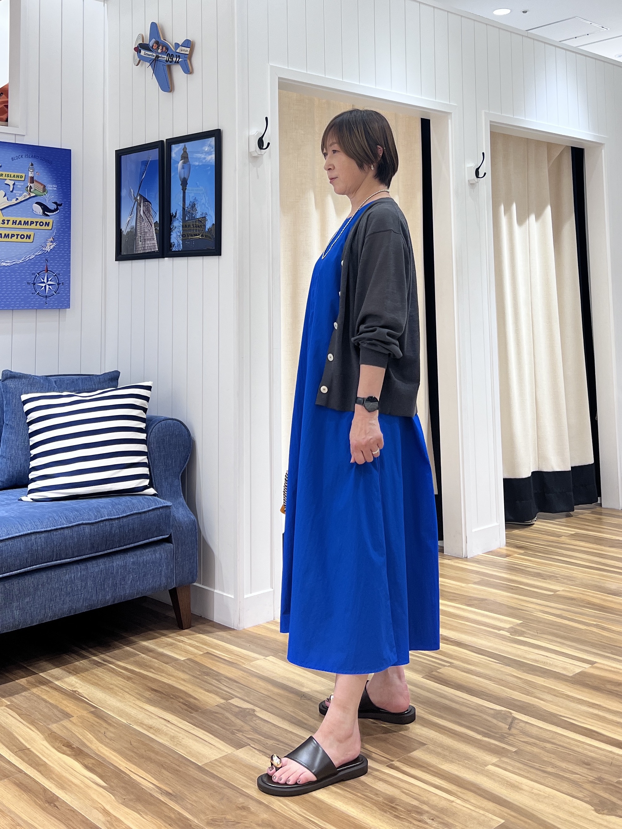 haruさんの「Dessin｜【撥水】Aラインナイロンワンピース」を使ったコーディネート