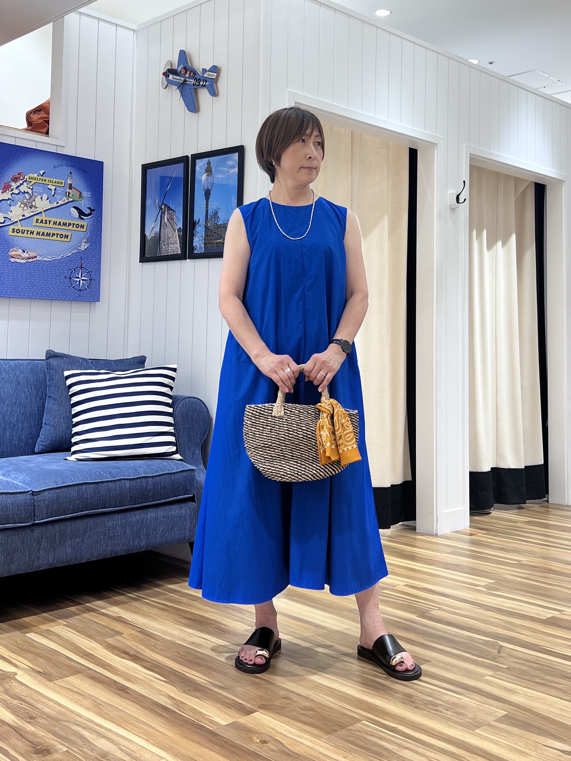haruさんの「Dessin｜【撥水】Aラインナイロンワンピース」を使ったコーディネート