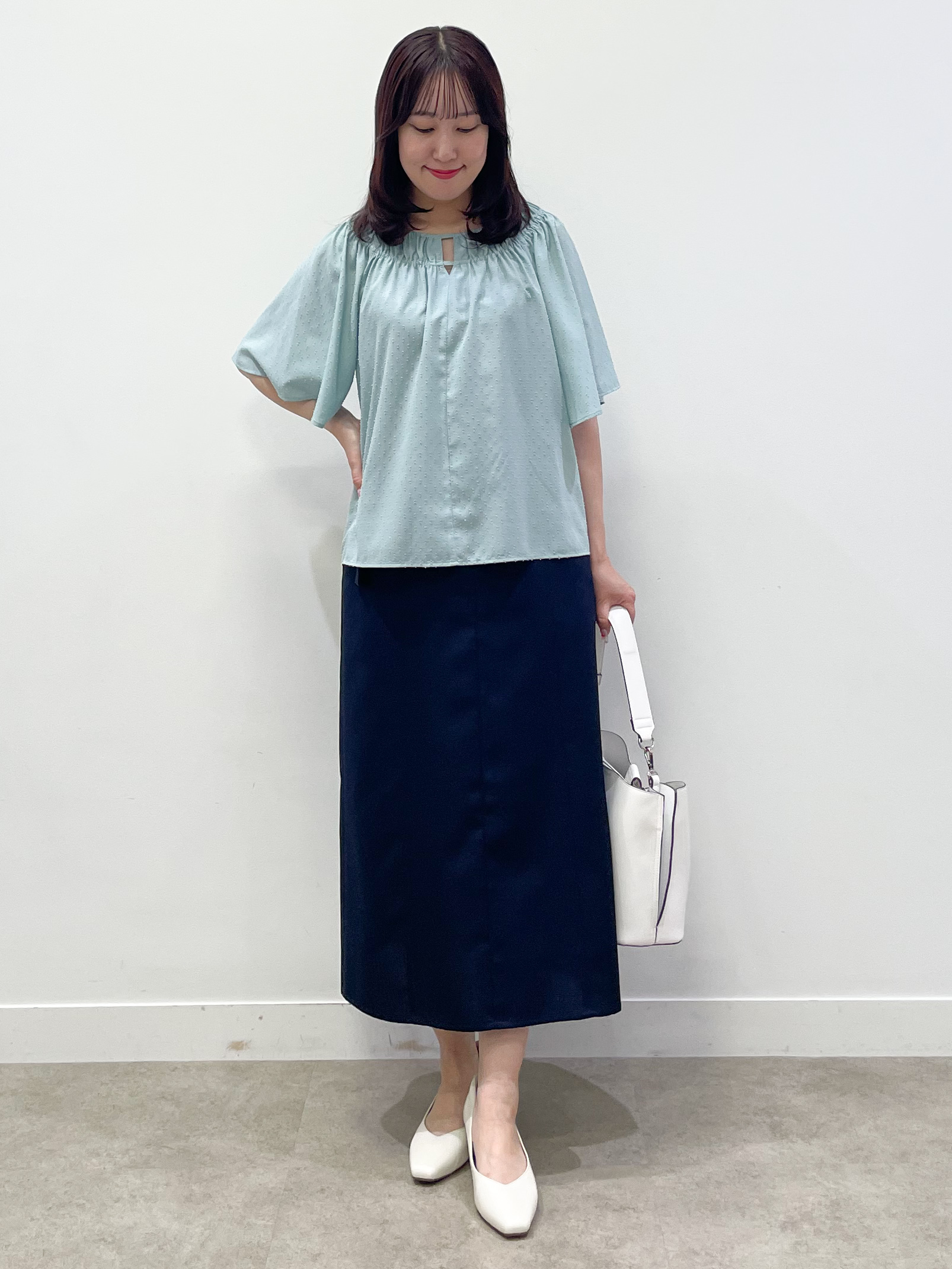 yukariさんの「Reflect｜ネックギャザーデザインブラウス」を使ったコーディネート