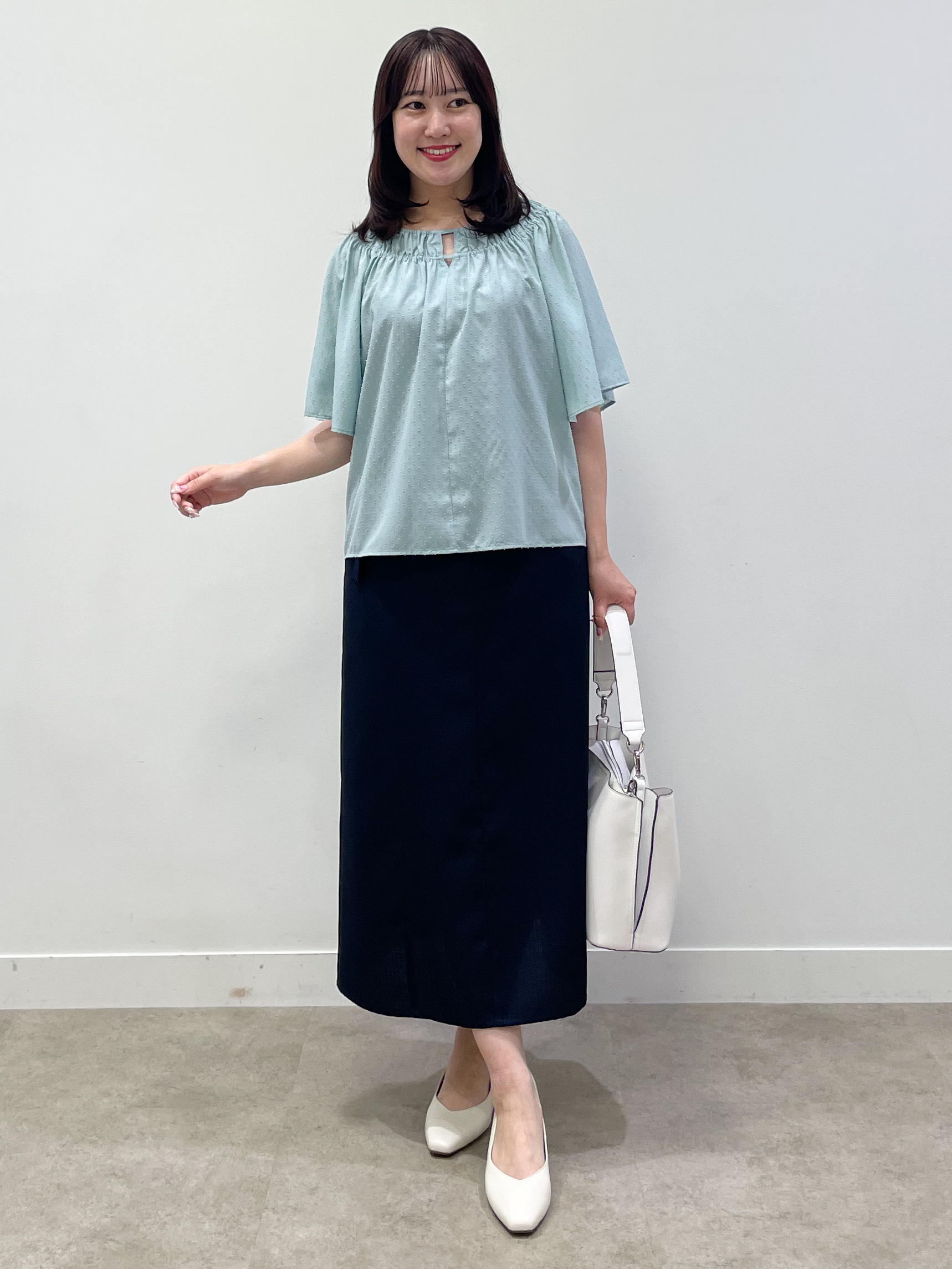yukariさんの「Reflect｜ネックギャザーデザインブラウス」を使ったコーディネート