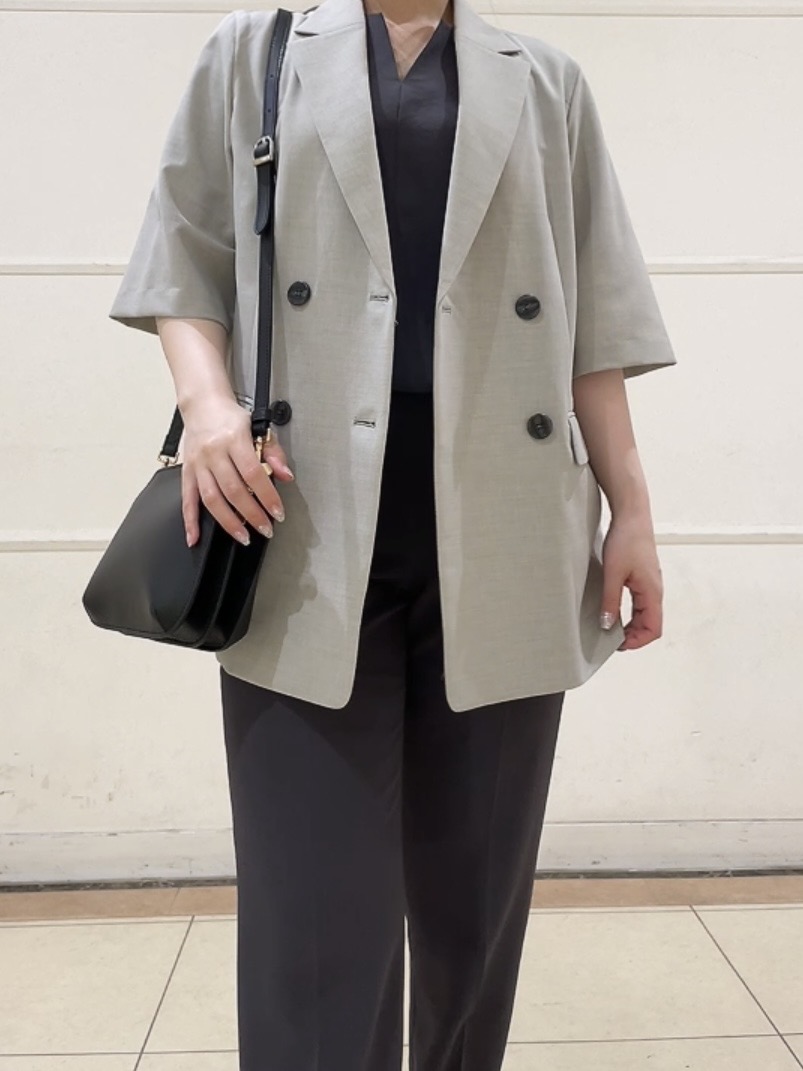 watanabeさんの「UNTITLED｜【シワになりにくい/セットアップ可/接触冷感】ハーフスリーブジャケット」を使ったコーディネート