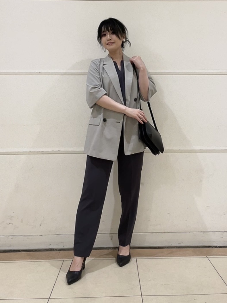 watanabeさんの「UNTITLED｜【シワになりにくい/セットアップ可/接触冷感】ハーフスリーブジャケット」を使ったコーディネート