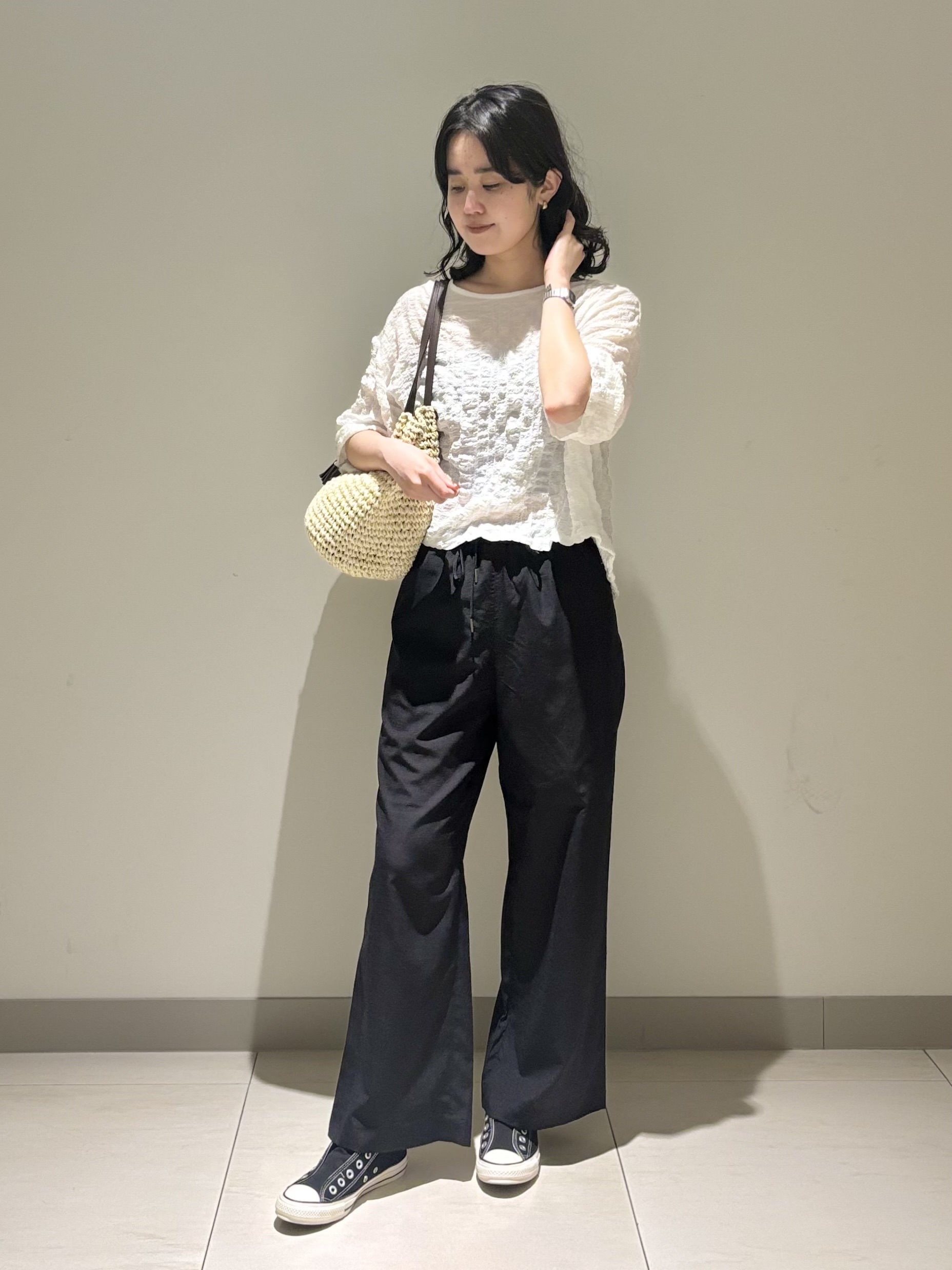 mayuさんの「Dessin｜【高通気/セットアップ可】イージーワイドパンツ」を使ったコーディネート