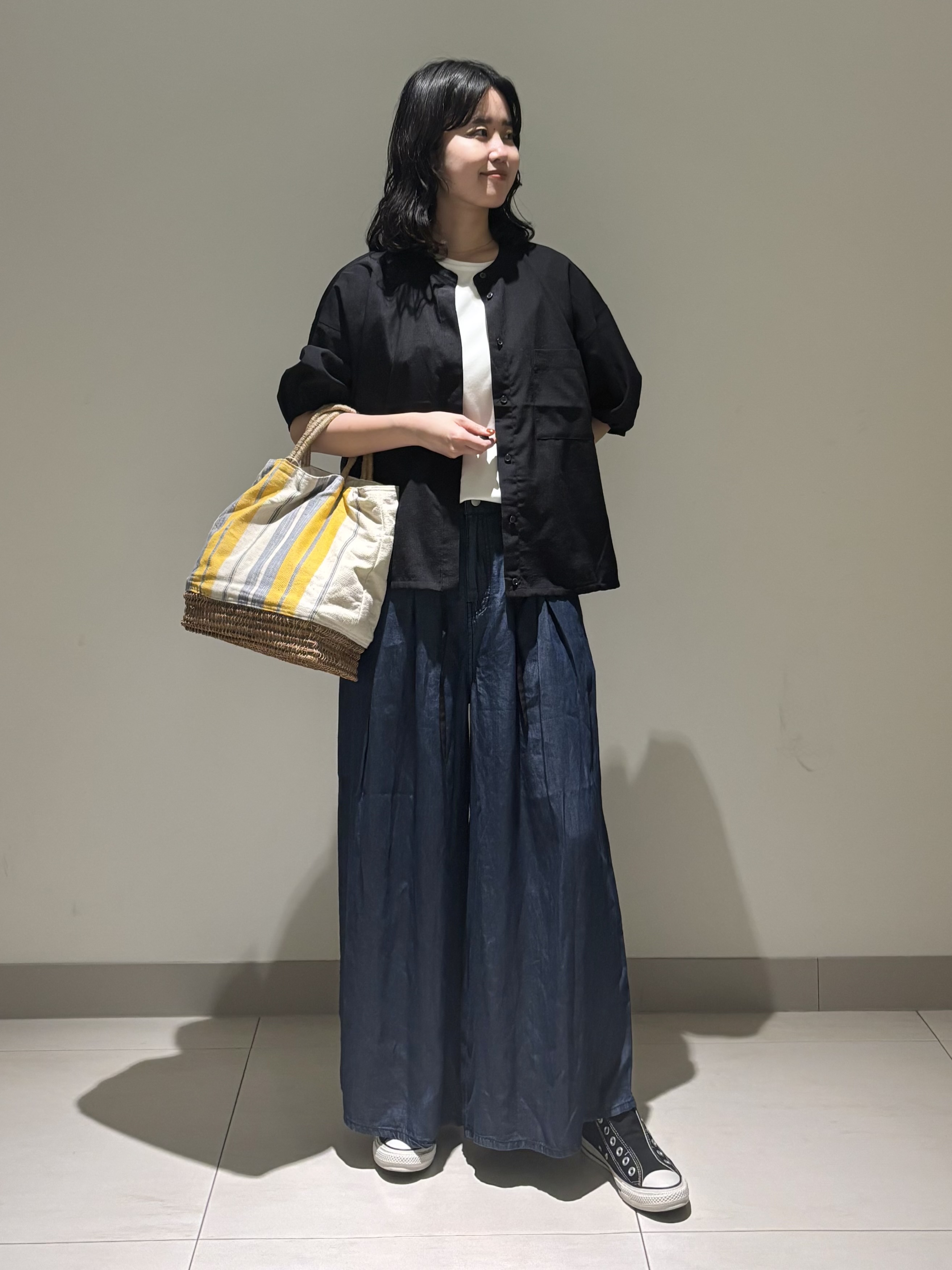 mayuさんの「Dessin｜【接触冷感/UVカット】美光沢ノースリーブカットソー」を使ったコーディネート