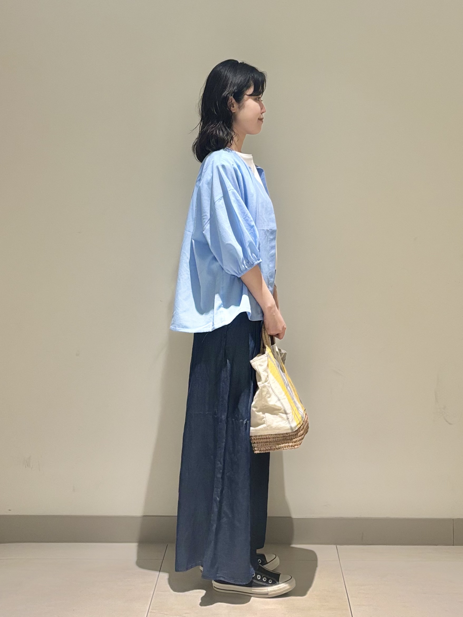 mayuさんの「Dessin｜【接触冷感/UVカット】美光沢ノースリーブカットソー」を使ったコーディネート