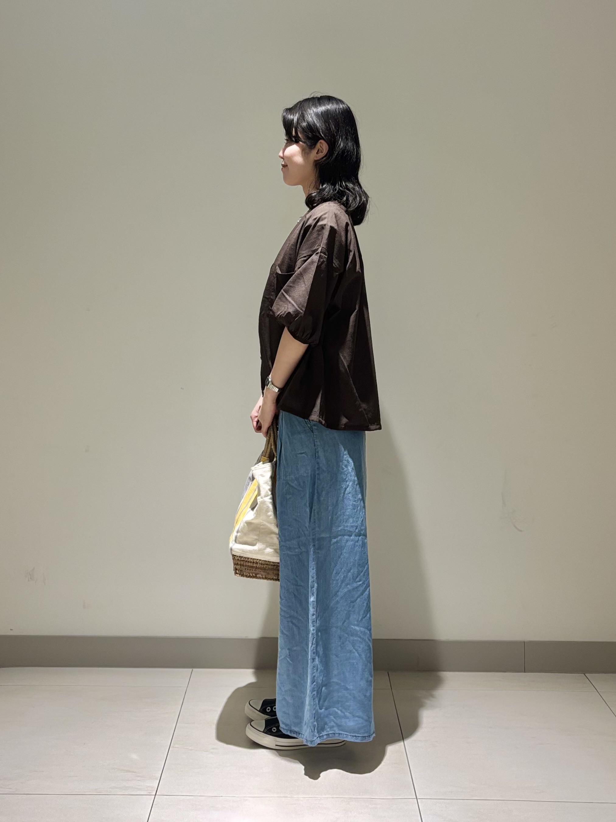 mayuさんの「Dessin｜【接触冷感/UVカット】美光沢ノースリーブカットソー」を使ったコーディネート