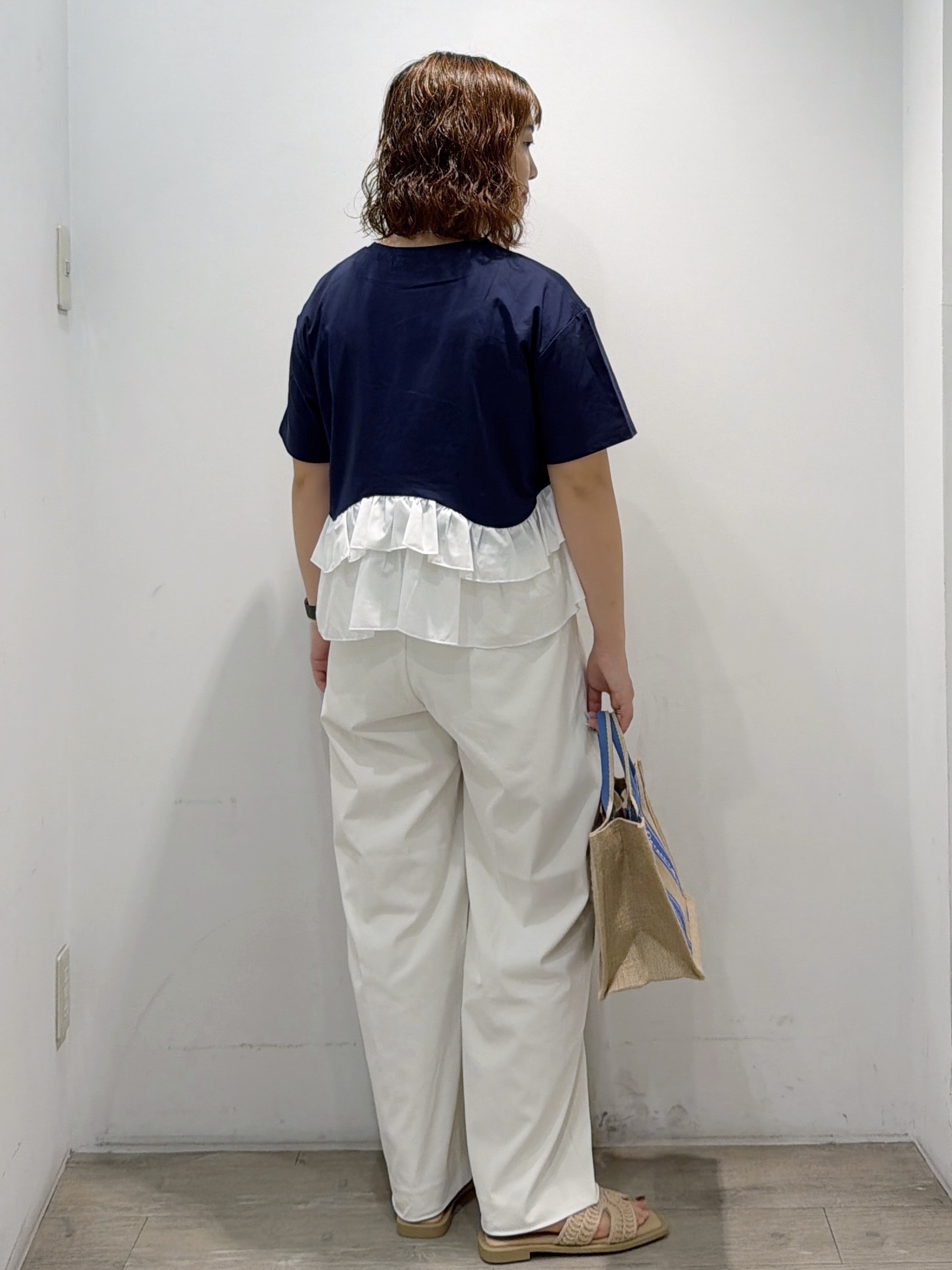 sumicaさんの「OPAQUE.CLIP｜裾フリルドッキングTシャツ【洗濯機OK】」を使ったコーディネート