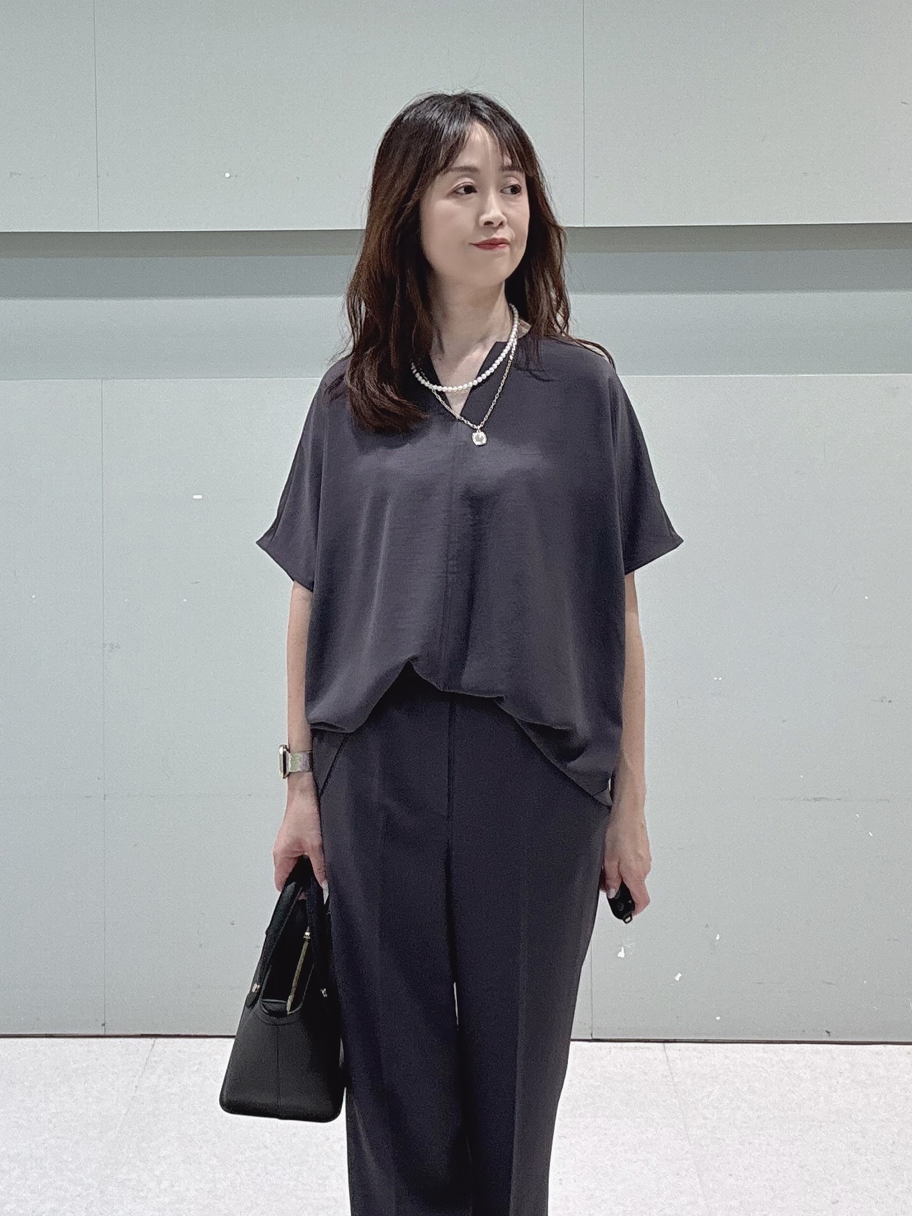 makiさんの「UNTITLED｜◆【9色展開/アンサンブル可】コットンクルーネックカーディガン」を使ったコーディネート