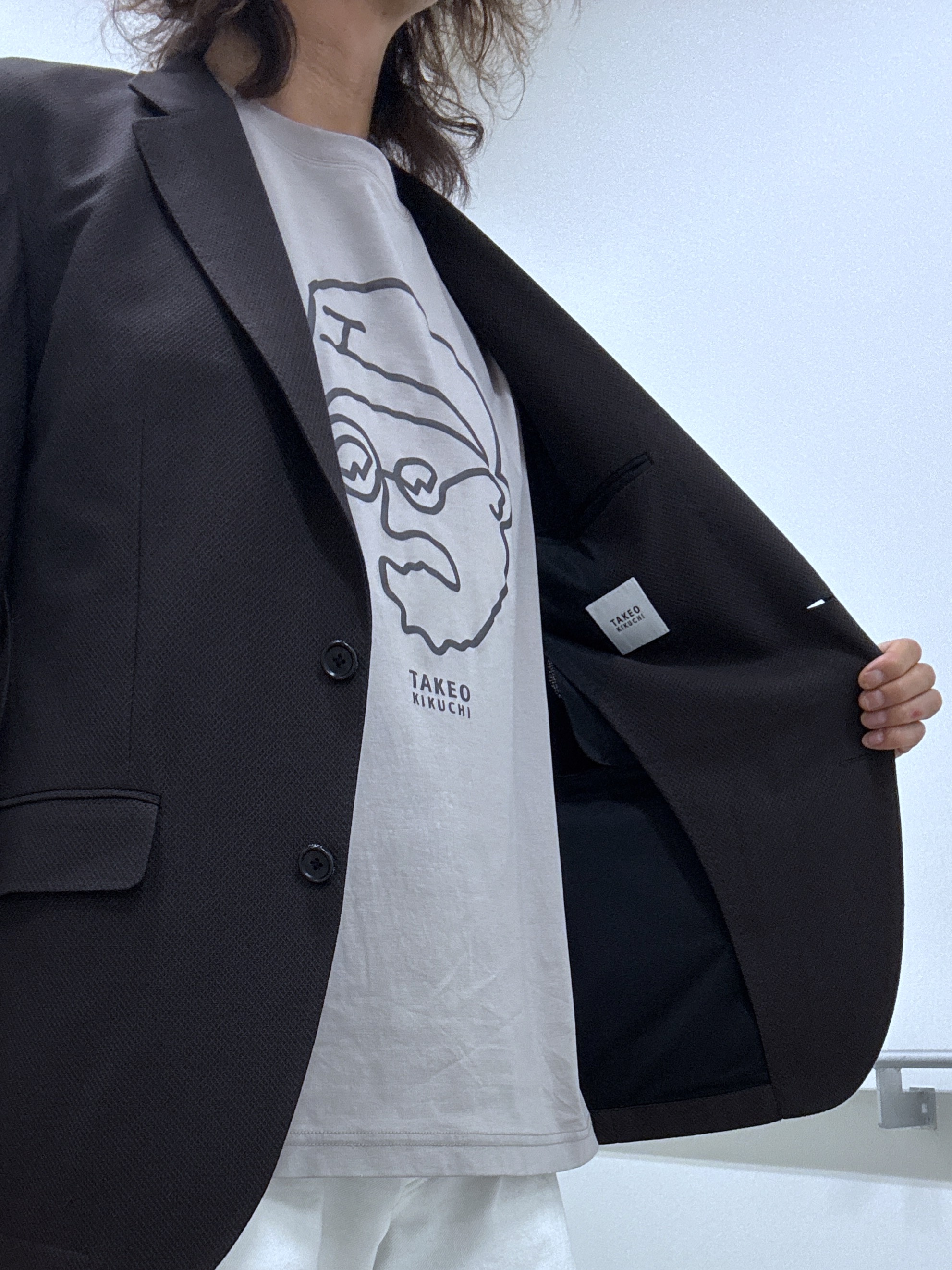 おーのさんの「TAKEO KIKUCHI｜【抗菌防臭】CALCULO（R）ジャージ ジャケット」を使ったコーディネート