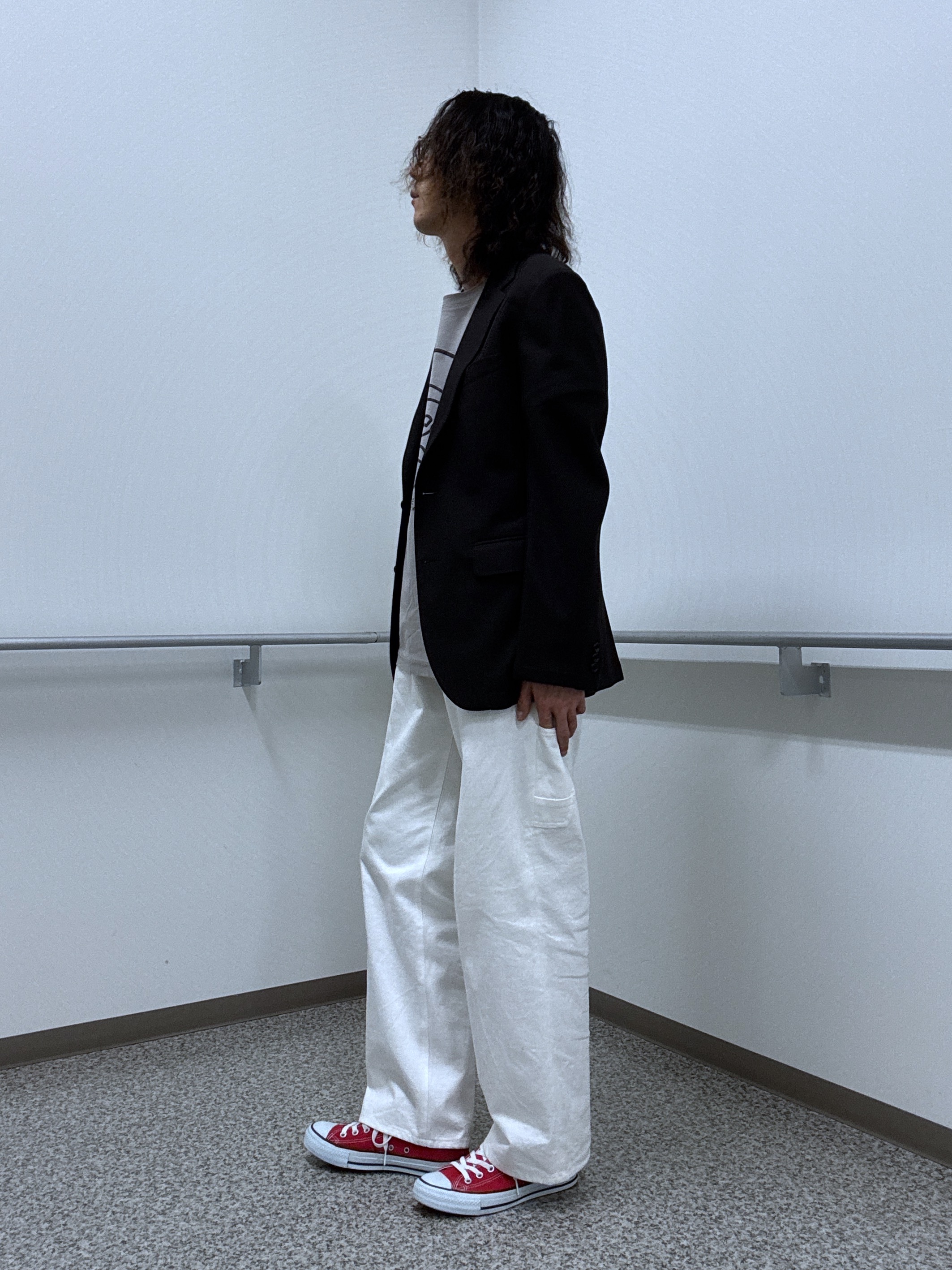 おーのさんの「TAKEO KIKUCHI｜【抗菌防臭】CALCULO（R）ジャージ ジャケット」を使ったコーディネート