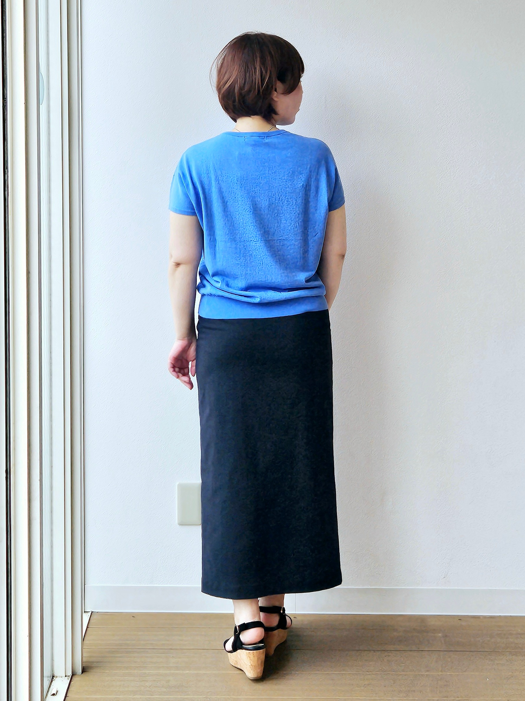 やじまさんの「UNTITLED｜◆【9色展開/アンサンブル可】コットンクルーネックカーディガン」を使ったコーディネート
