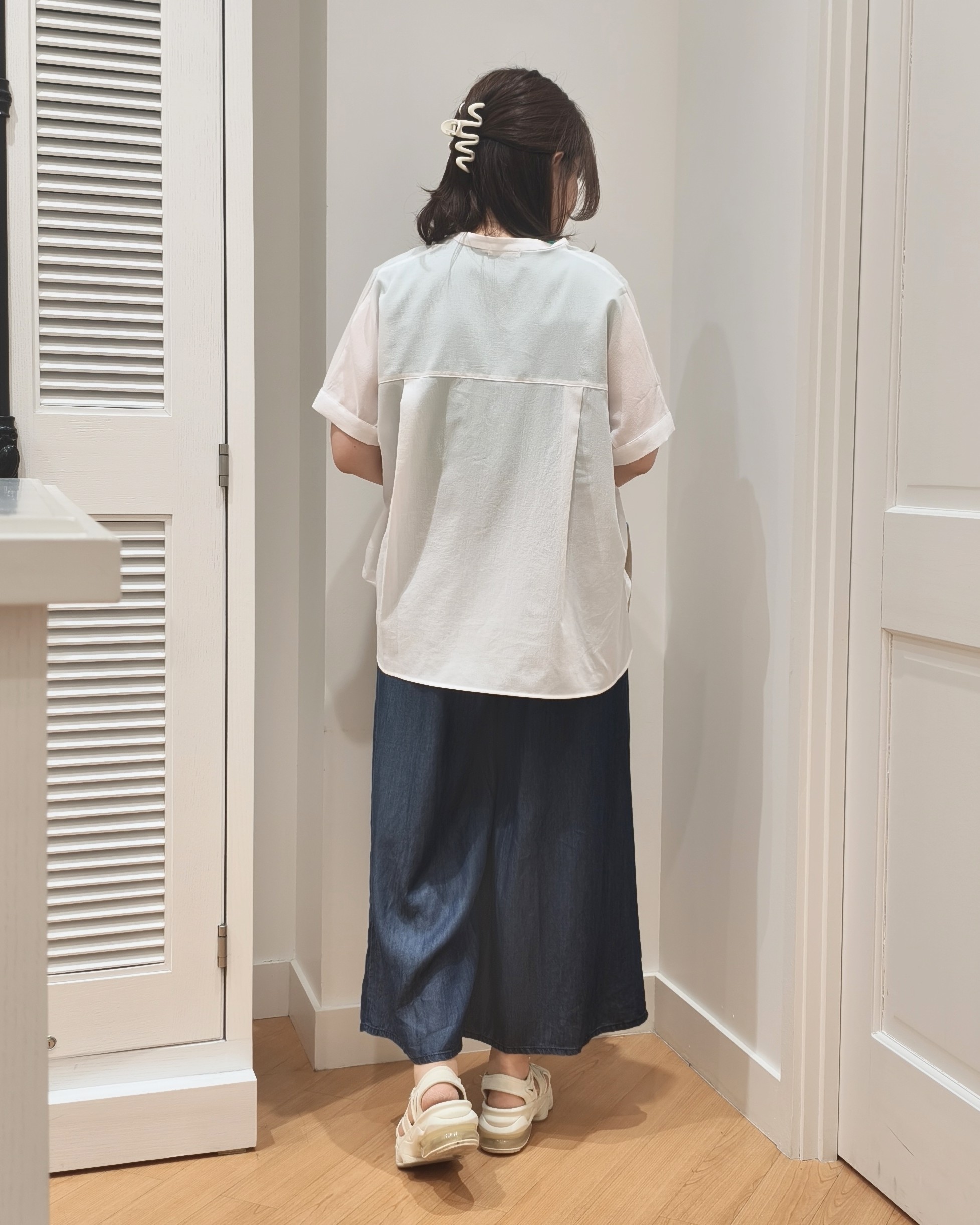 AIKOsanさんの「Dessin｜【高通気/セットアップ可】ドロストシャツ」を使ったコーディネート