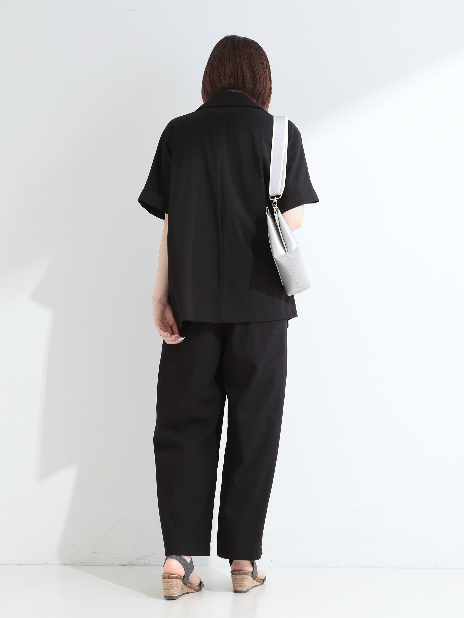 𝐜𝐡𝐢𝐤𝐚さんの「SHOO･LA･RUE｜【高レビュー/洗濯機可/セットアップ可】軽凛(かろりん) 半袖ジャケット」を使ったコーディネート