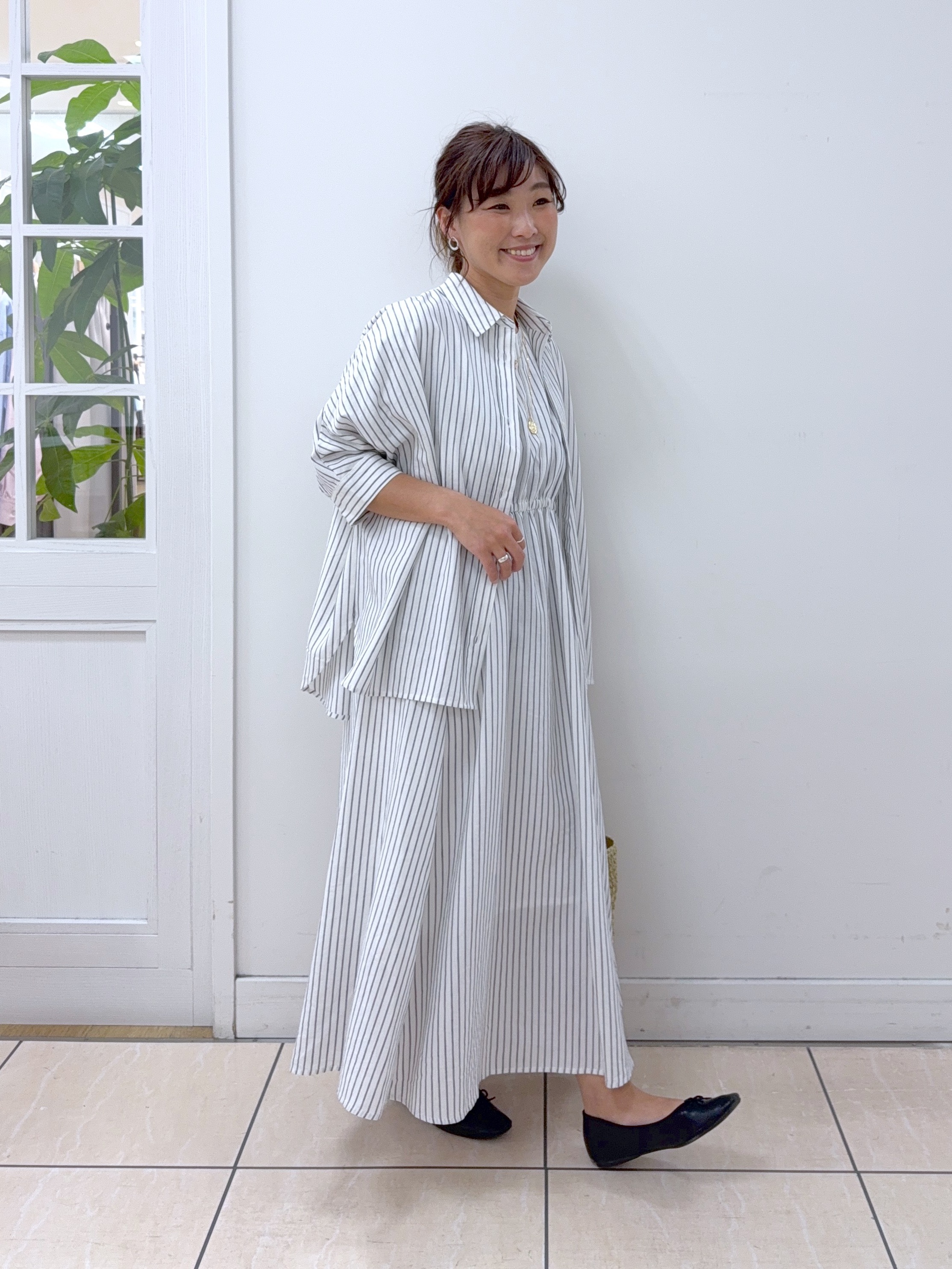 Osawaさんの「Dessin｜【セットアップ可/洗える】リネンブレンドドルマンシャツ」を使ったコーディネート